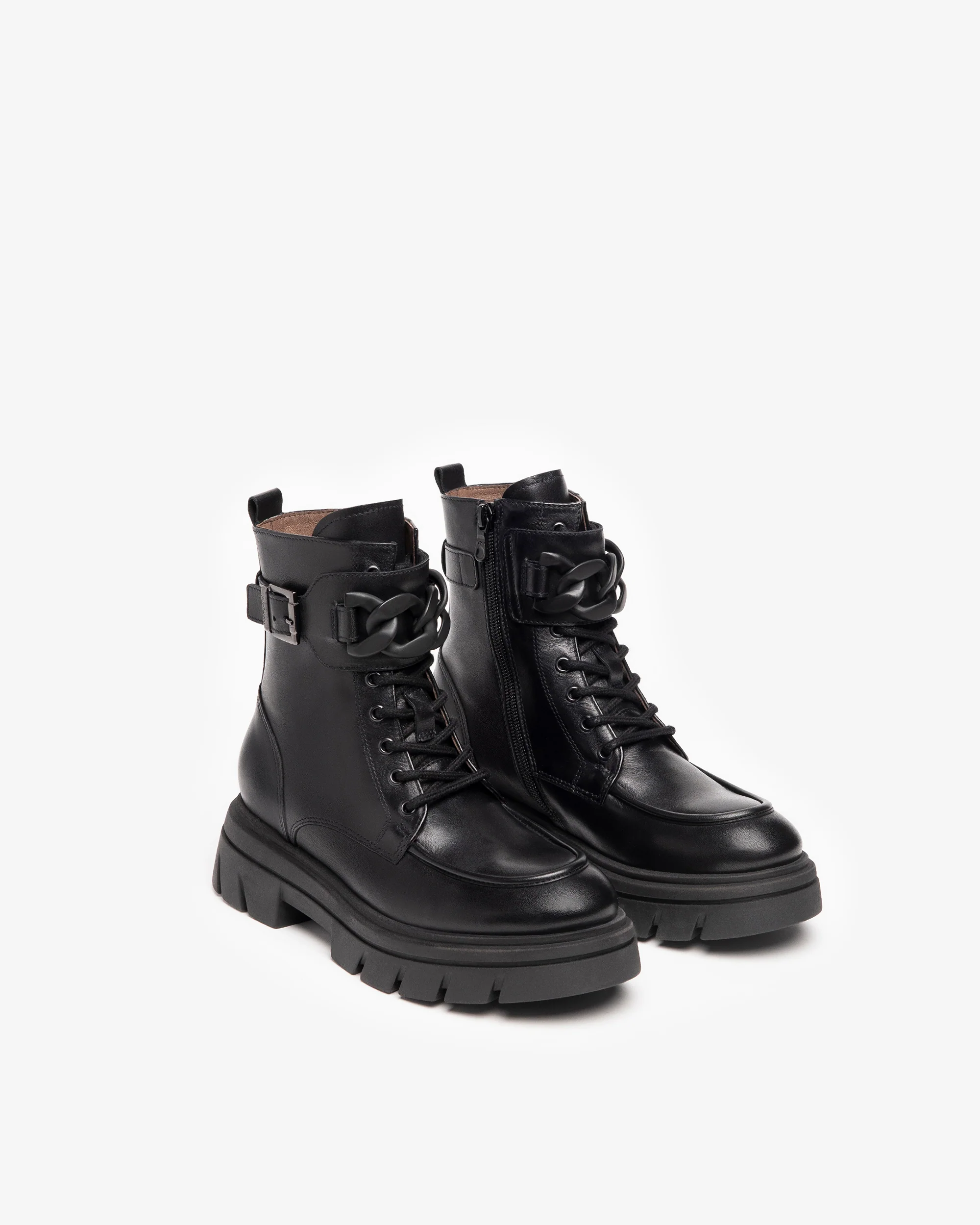 Women’s Leather Combat Boots - Image 2