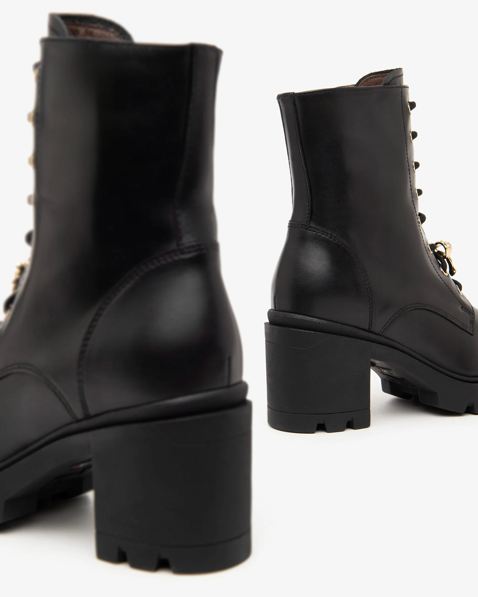 Women’s Leather Combat Boots - Image 4