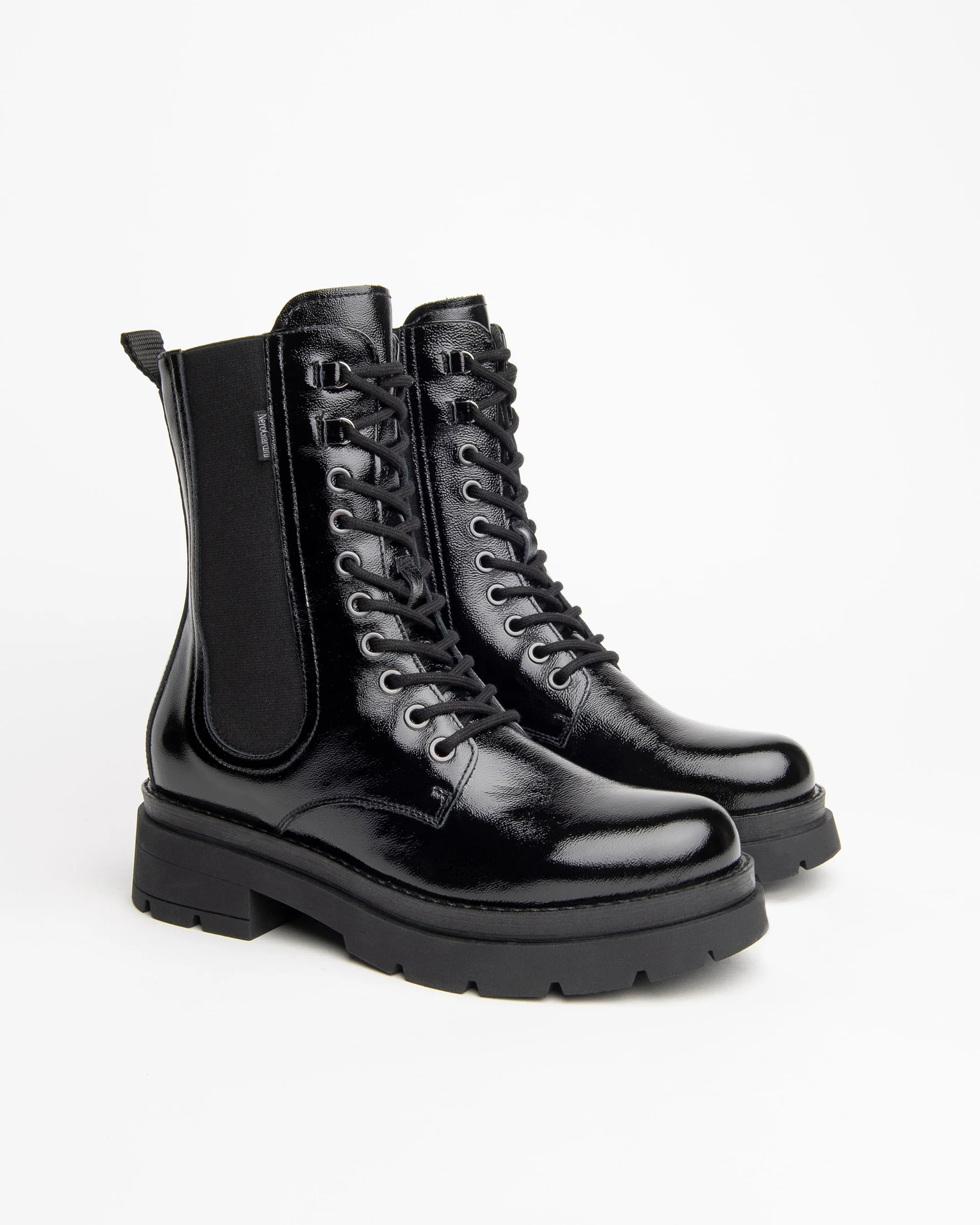 Women’s Patent Combat Boots - Image 2