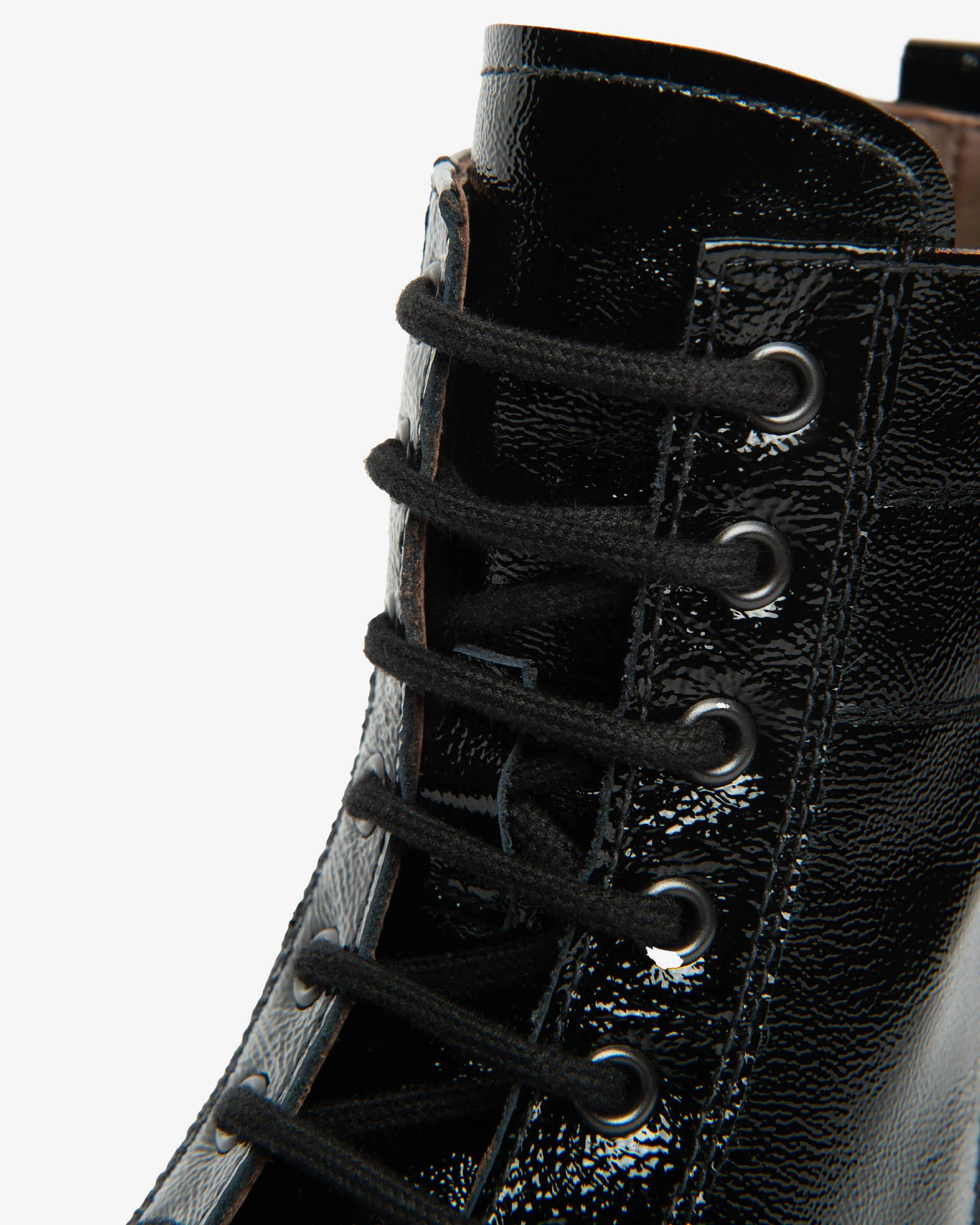 Women’s Patent Combat Boots - Image 3