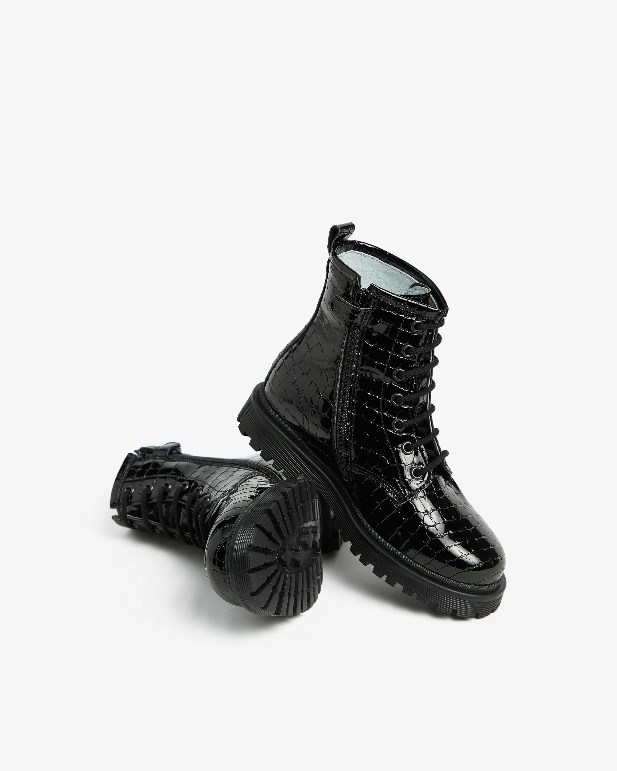 Teen Girls’ Technical Fabric Combat Boots - Image 2