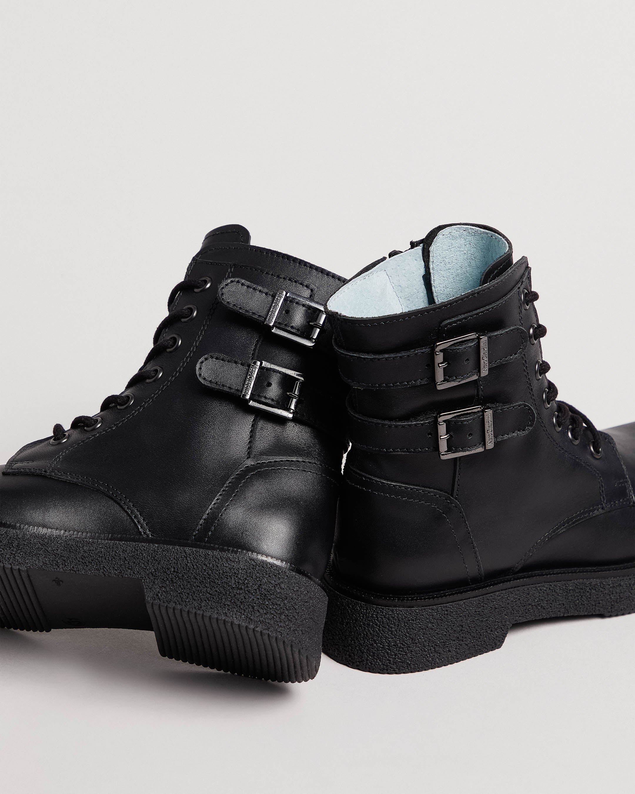 Teen Girls’ Leather Combat Boots - Image 3