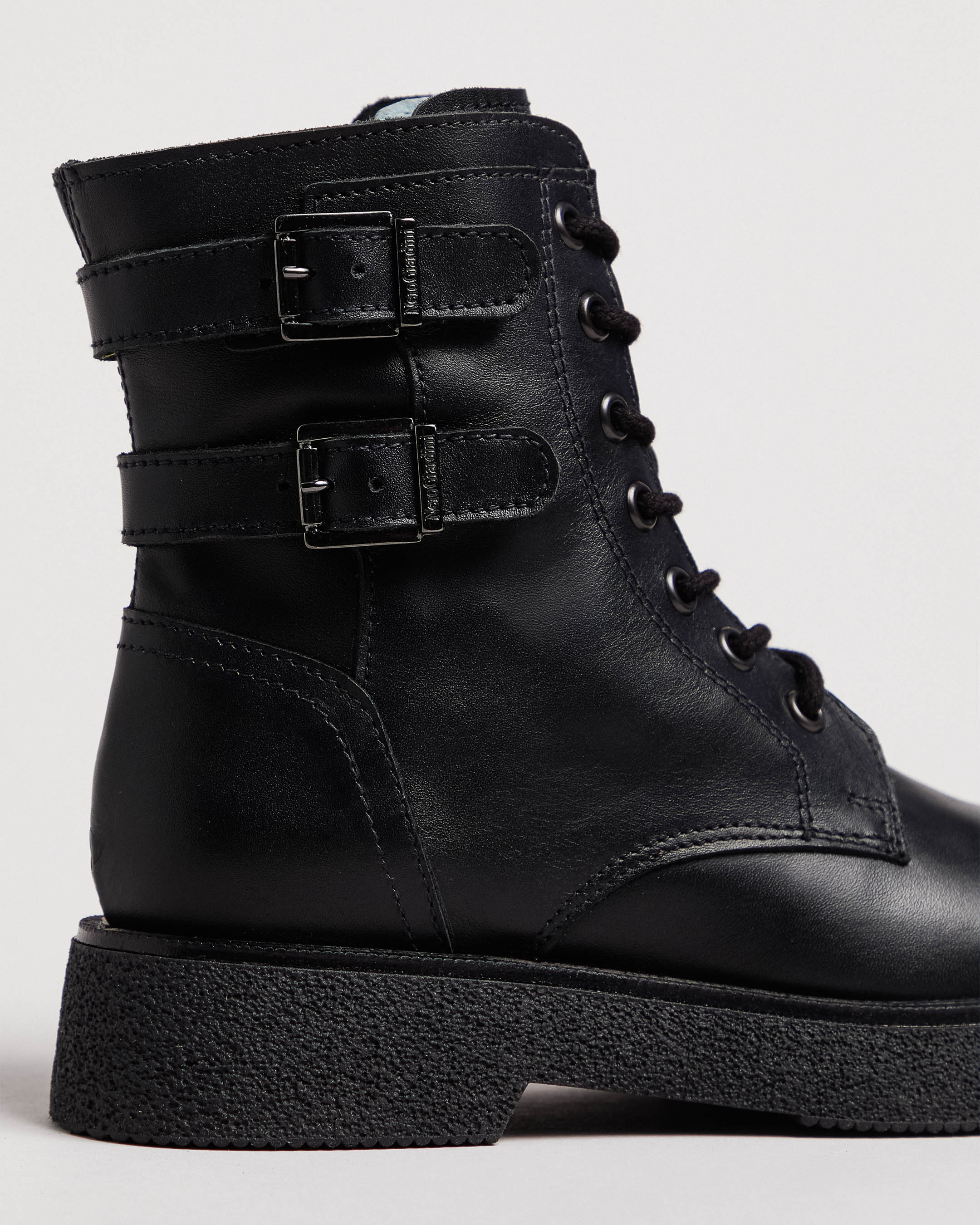 Teen Girls’ Leather Combat Boots - Image 4