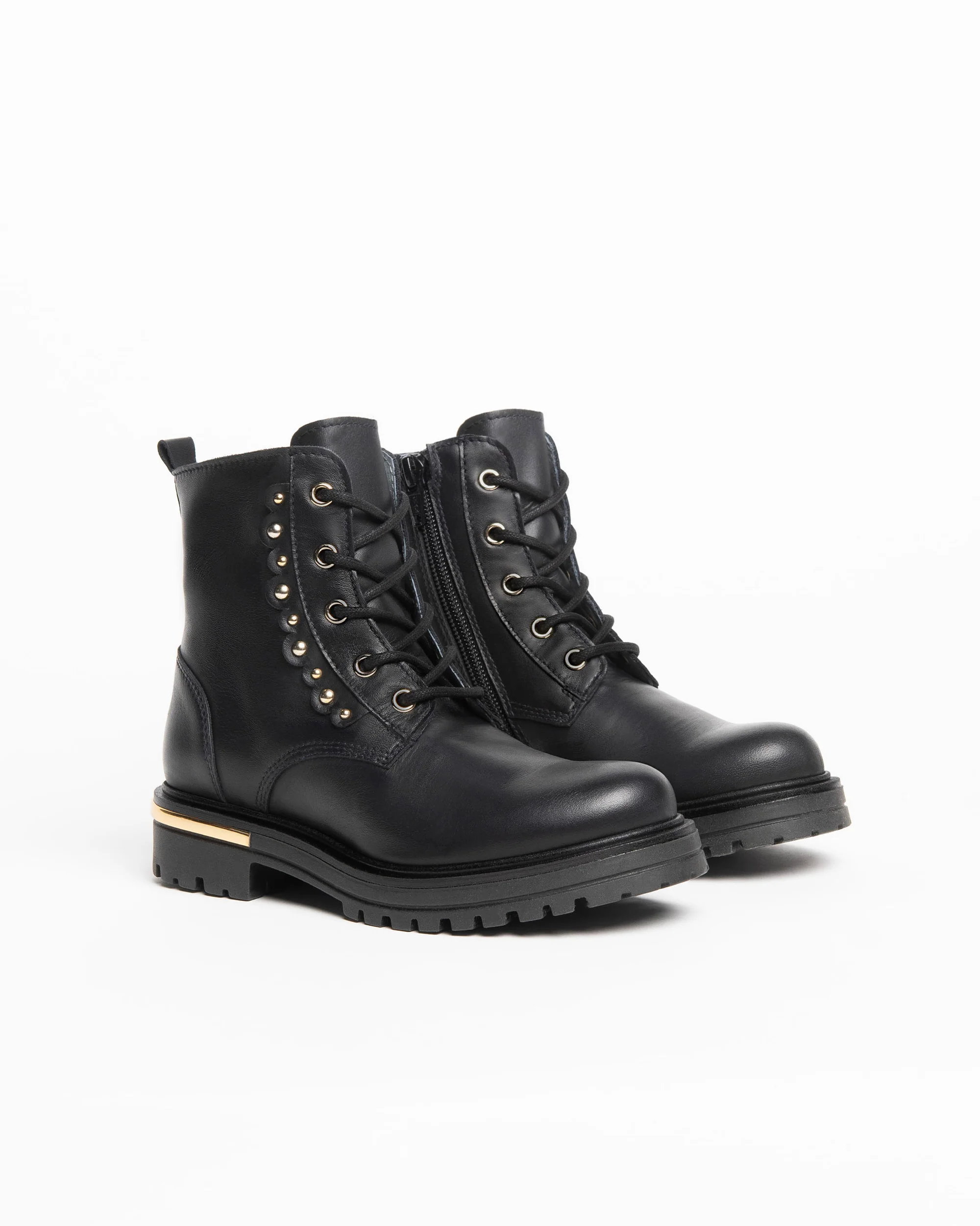 Teen Girls’ Leather Combat Boots - Image 2