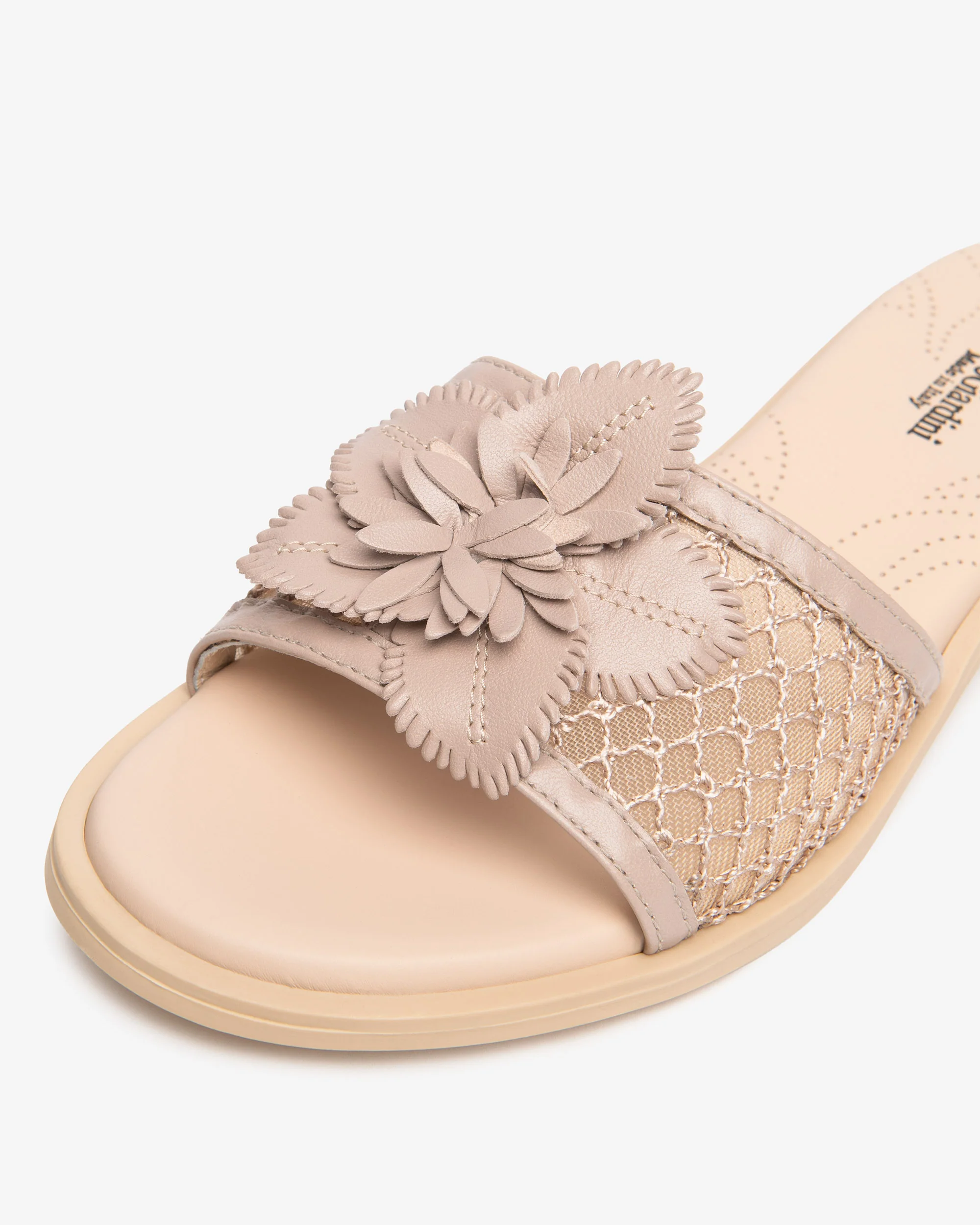 Women’s Leather and Canvas Slippers - Image 3