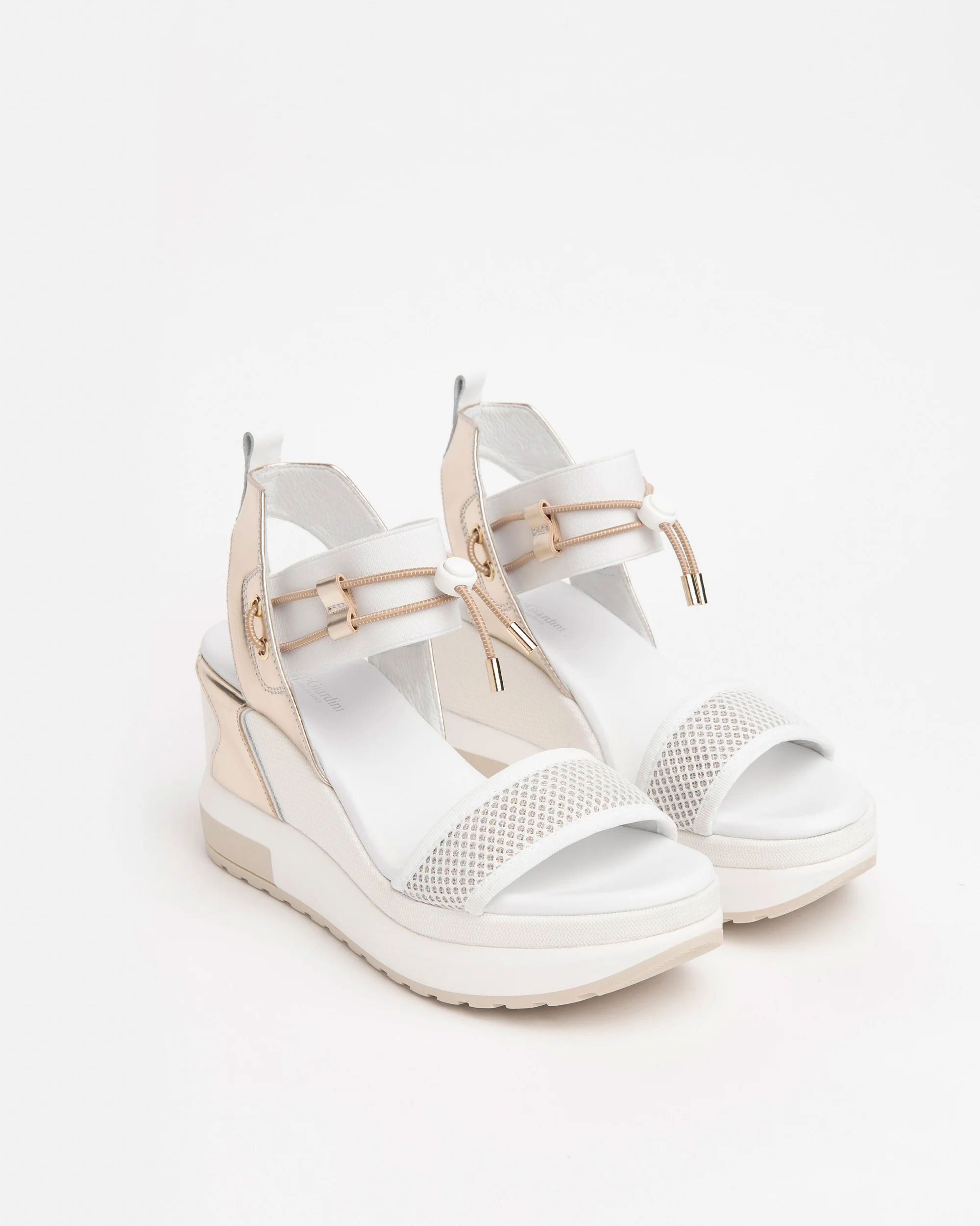 Women’s Leather and Canvas Sandals - Image 2
