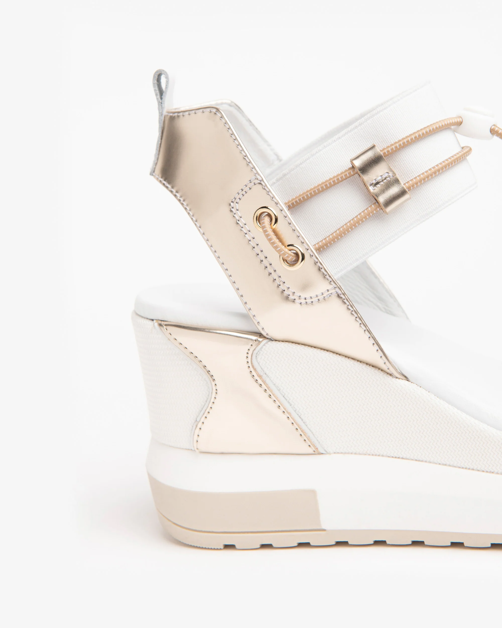 Women’s Leather and Canvas Sandals - Image 4