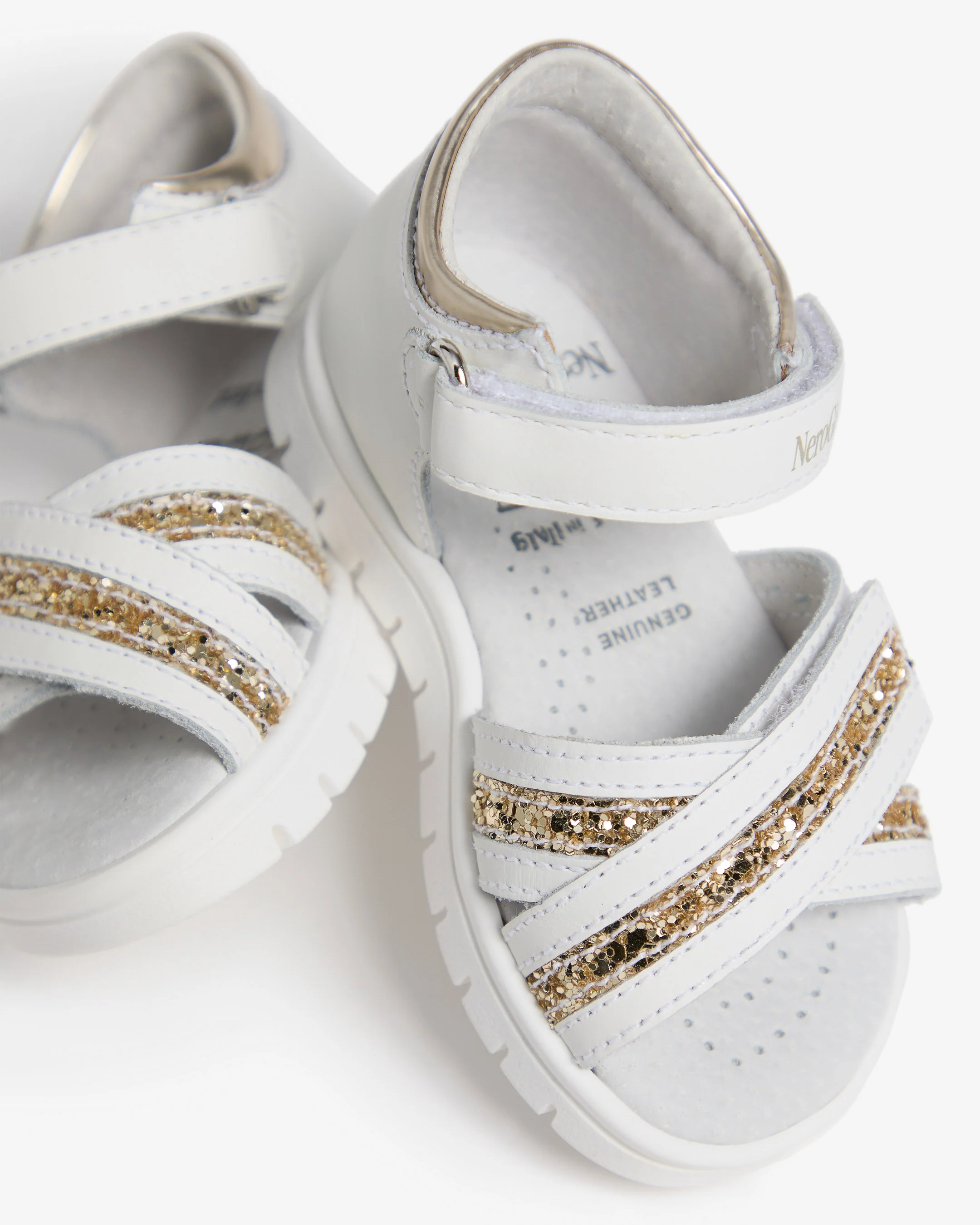 Junior Technical Fabric and Leather Sandals for Girls - Image 4