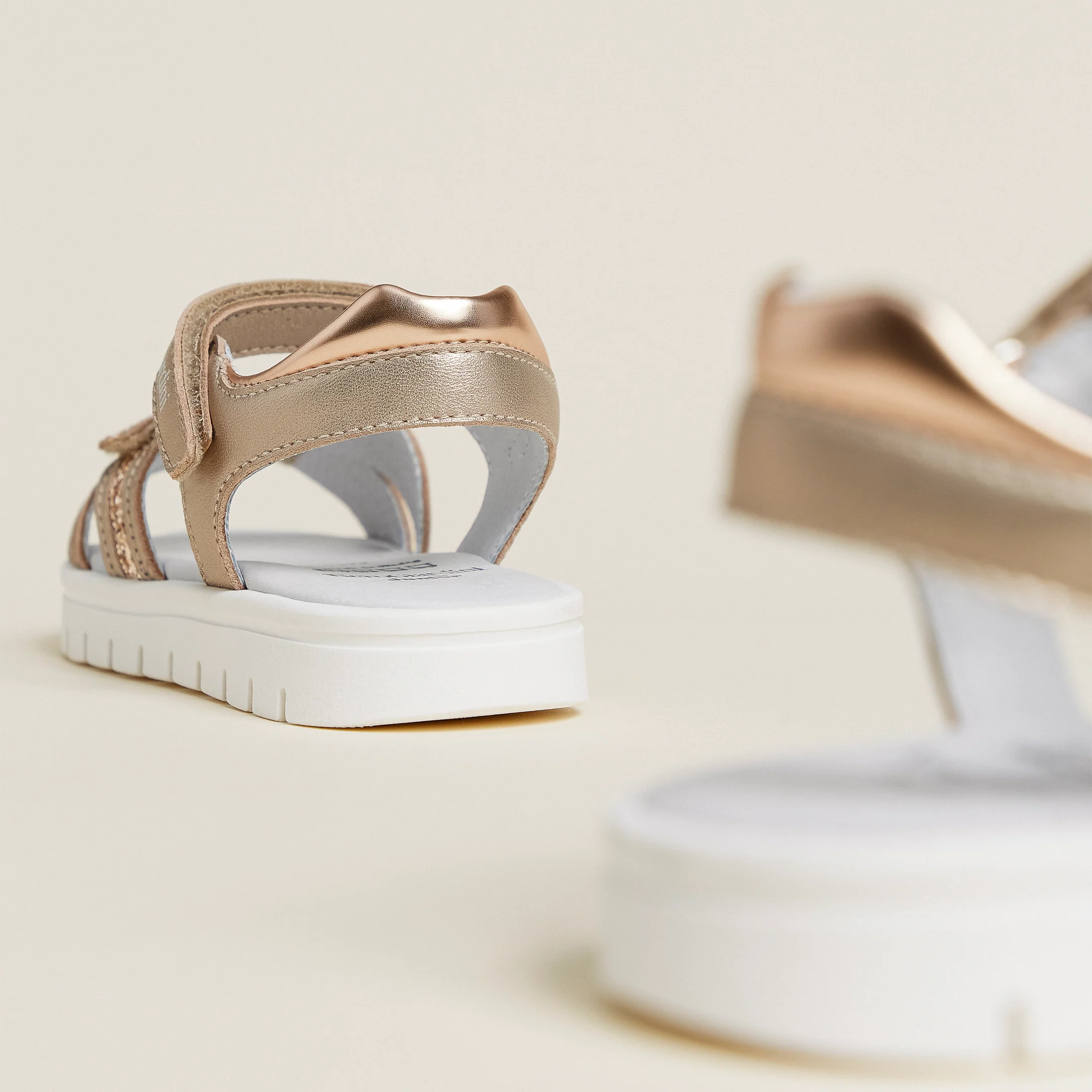 Junior Technical Fabric and Leather Sandals for Girls - Image 3