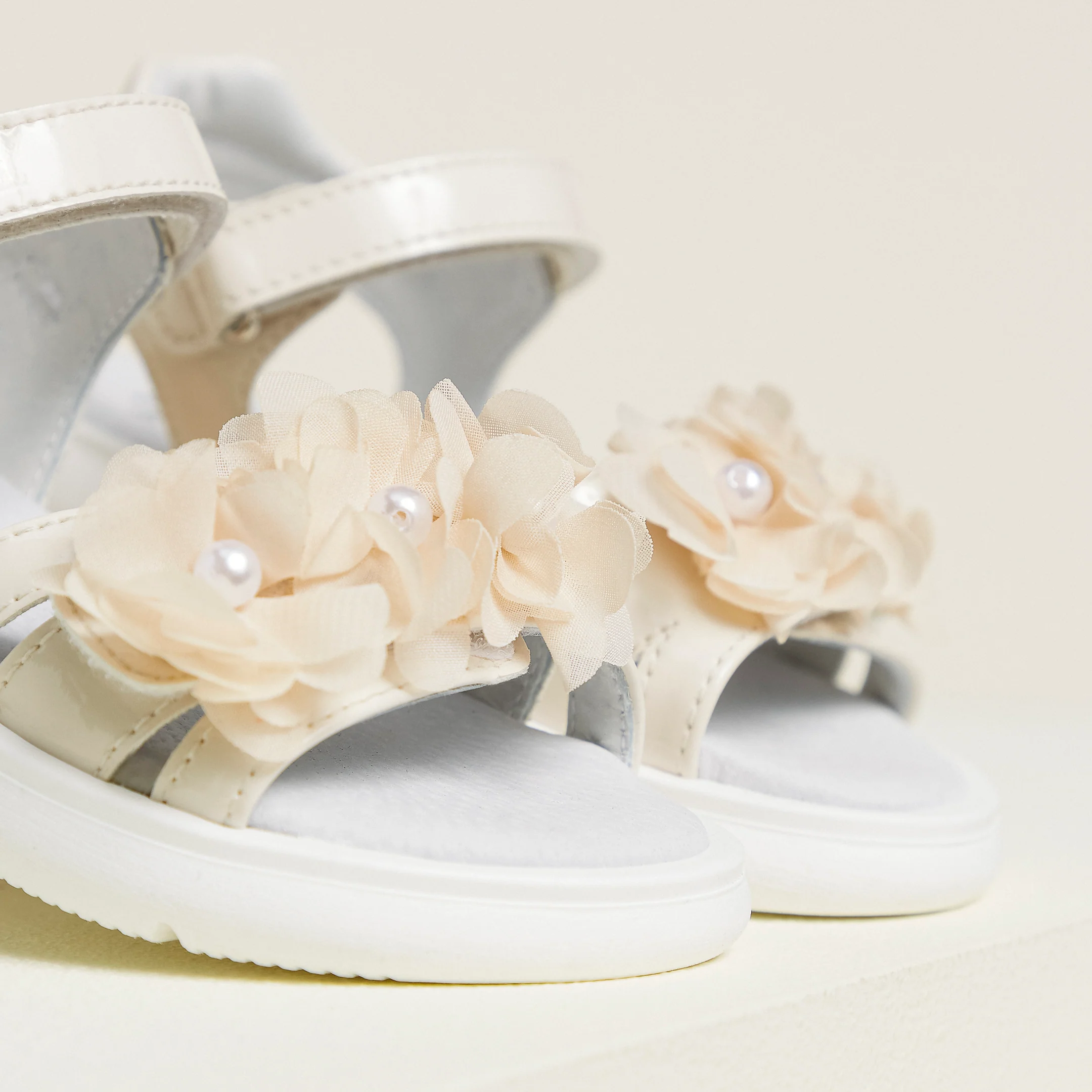 Junior Leather and Technical Fabric Sandals for Girls - Image 4