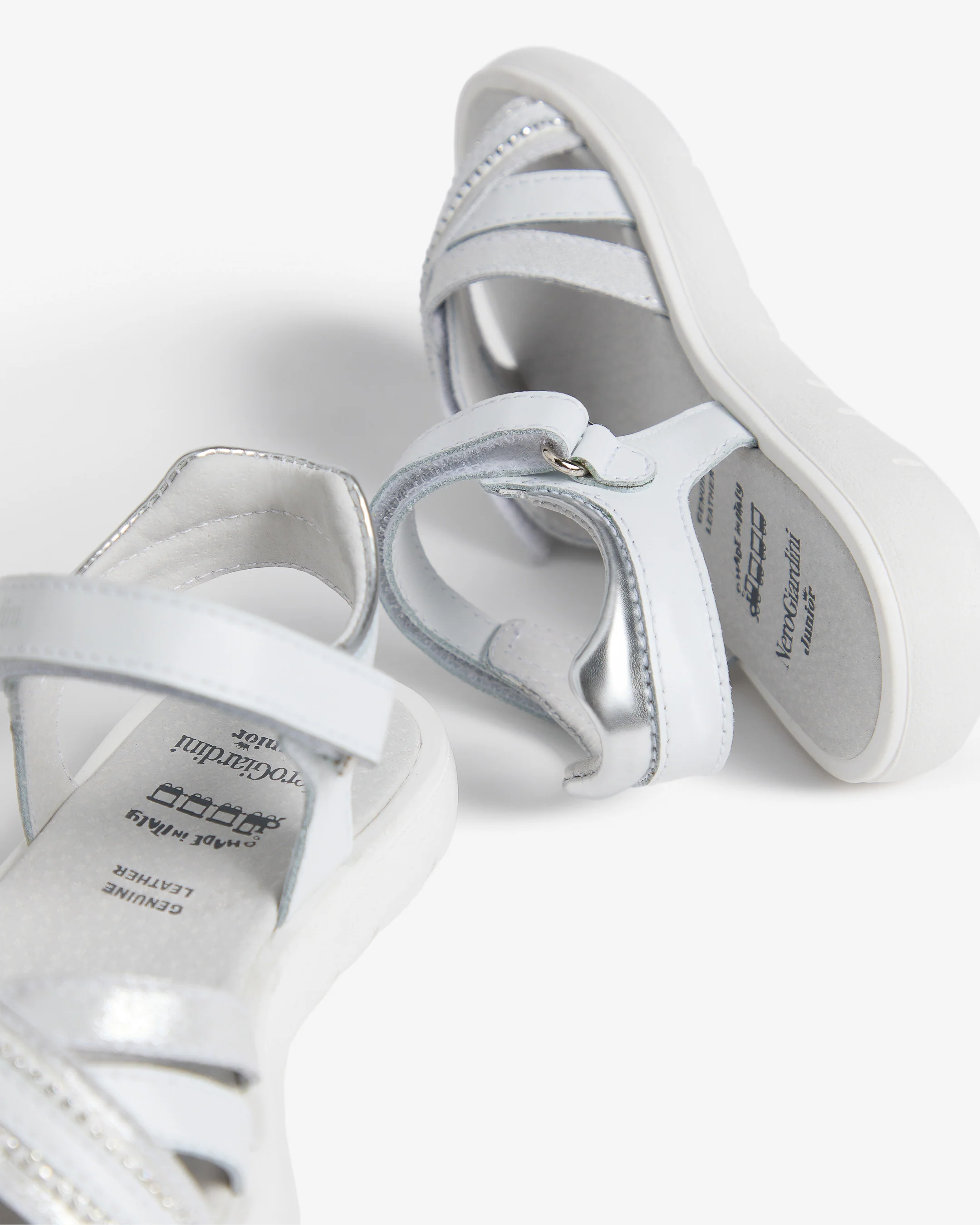 Junior Leather and Technical Fabric Sandals for Girls - Image 3