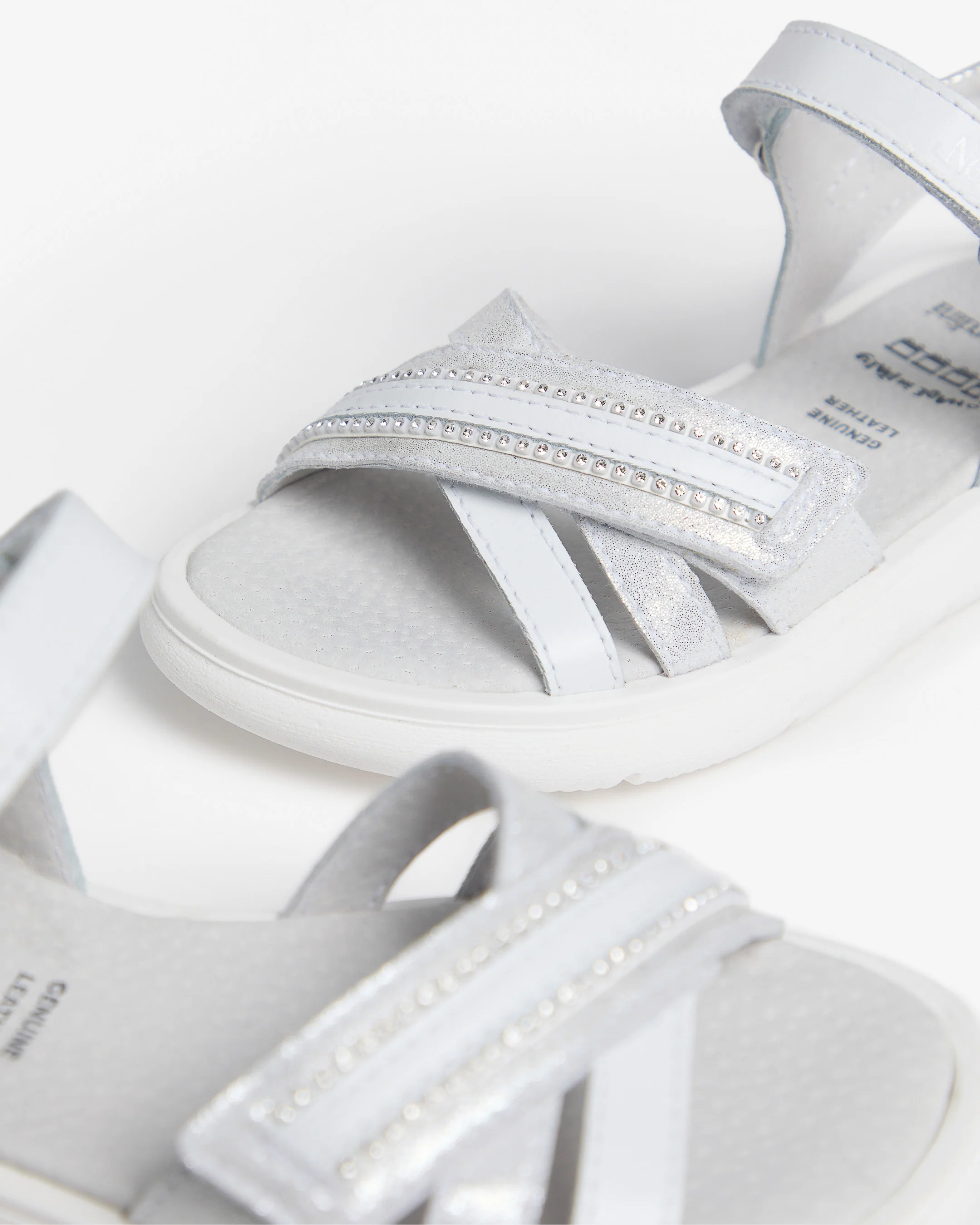 Junior Leather and Technical Fabric Sandals for Girls - Image 4