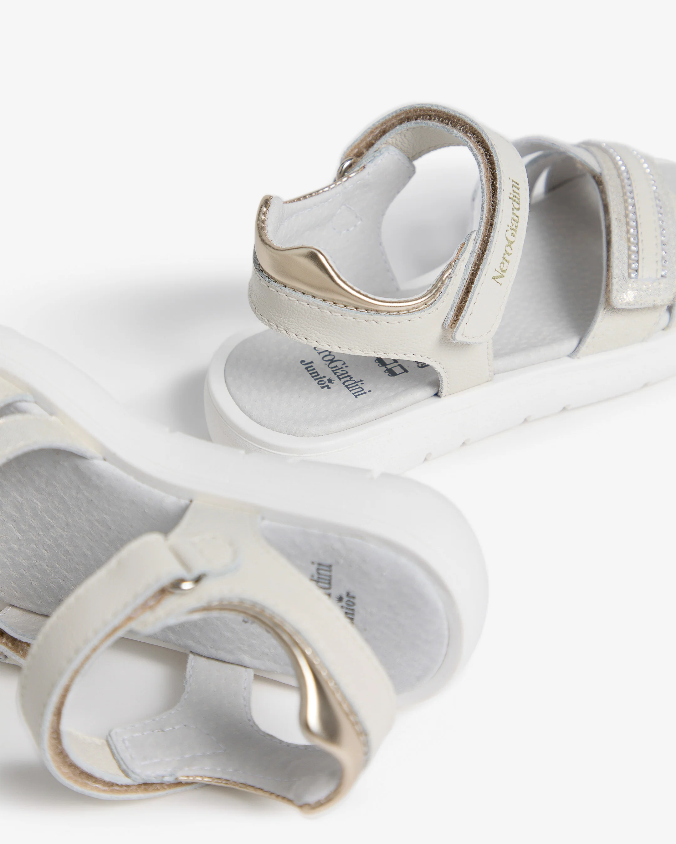 Junior Leather and Technical Fabric Sandals for Girls - Image 3