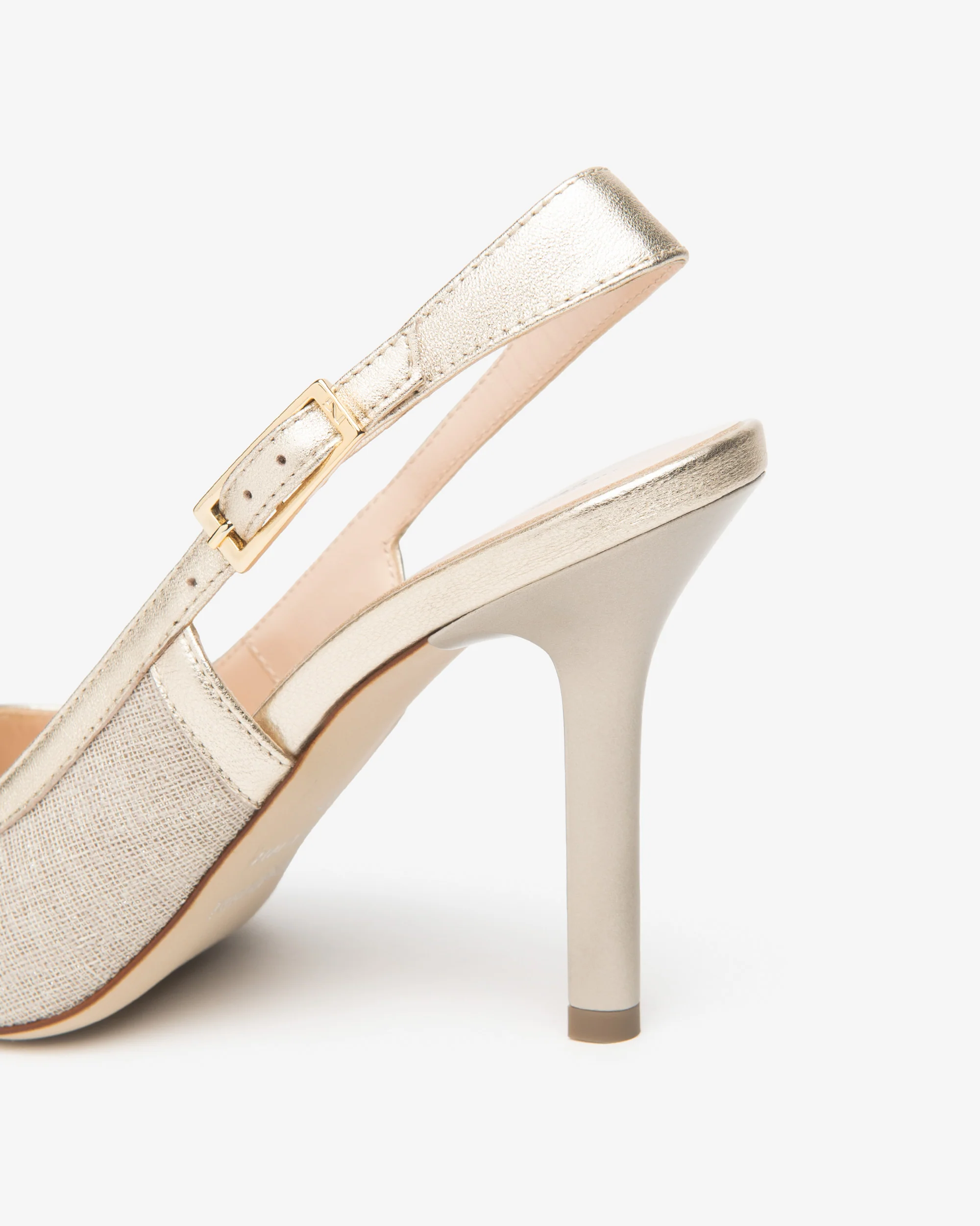 Women’s Leather and Fabric Slingbacks - Image 3
