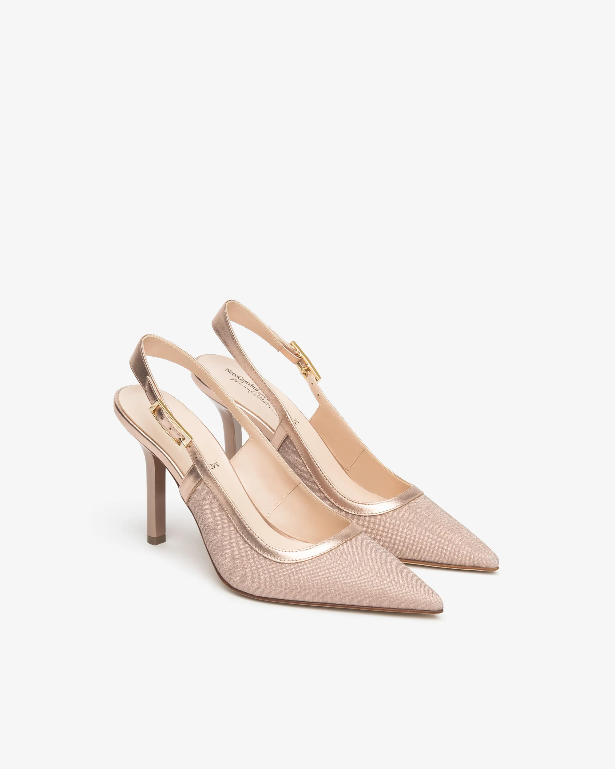 Women’s Leather and Fabric Slingbacks - Image 2