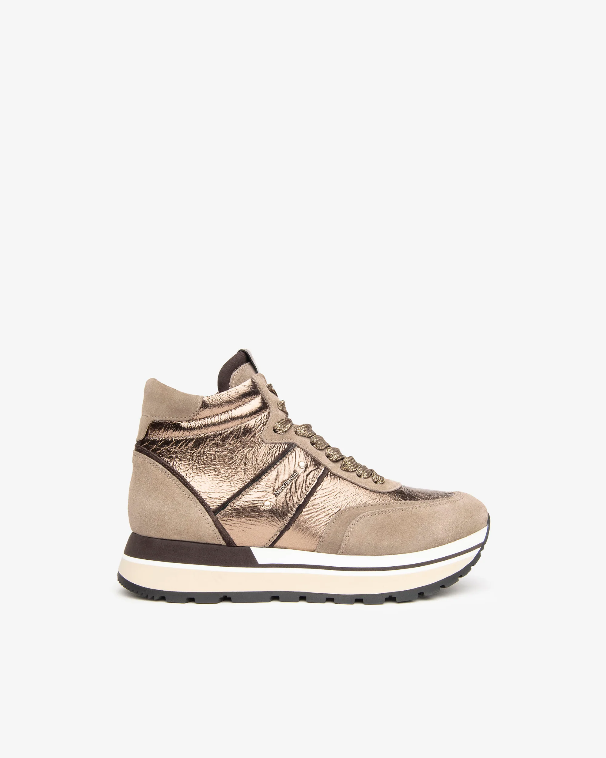 Women’s High Top Leather and Suede Sneakers