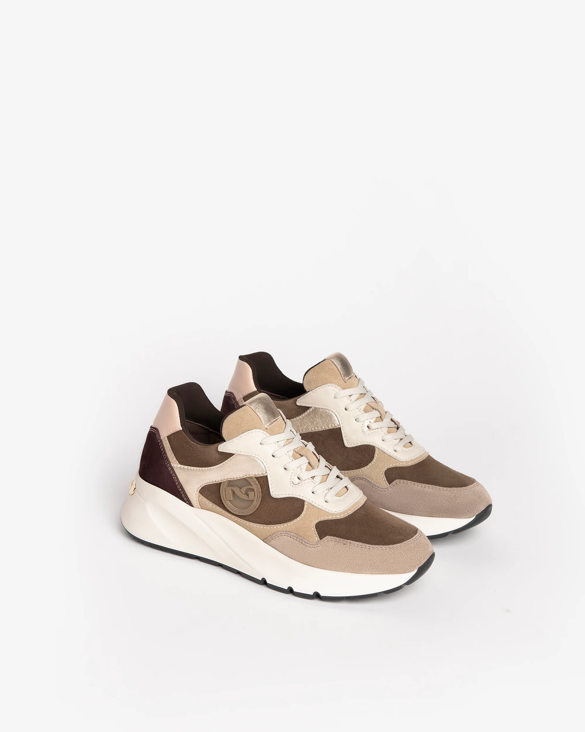 Women’s Leather and Suede Sneakers - Image 2