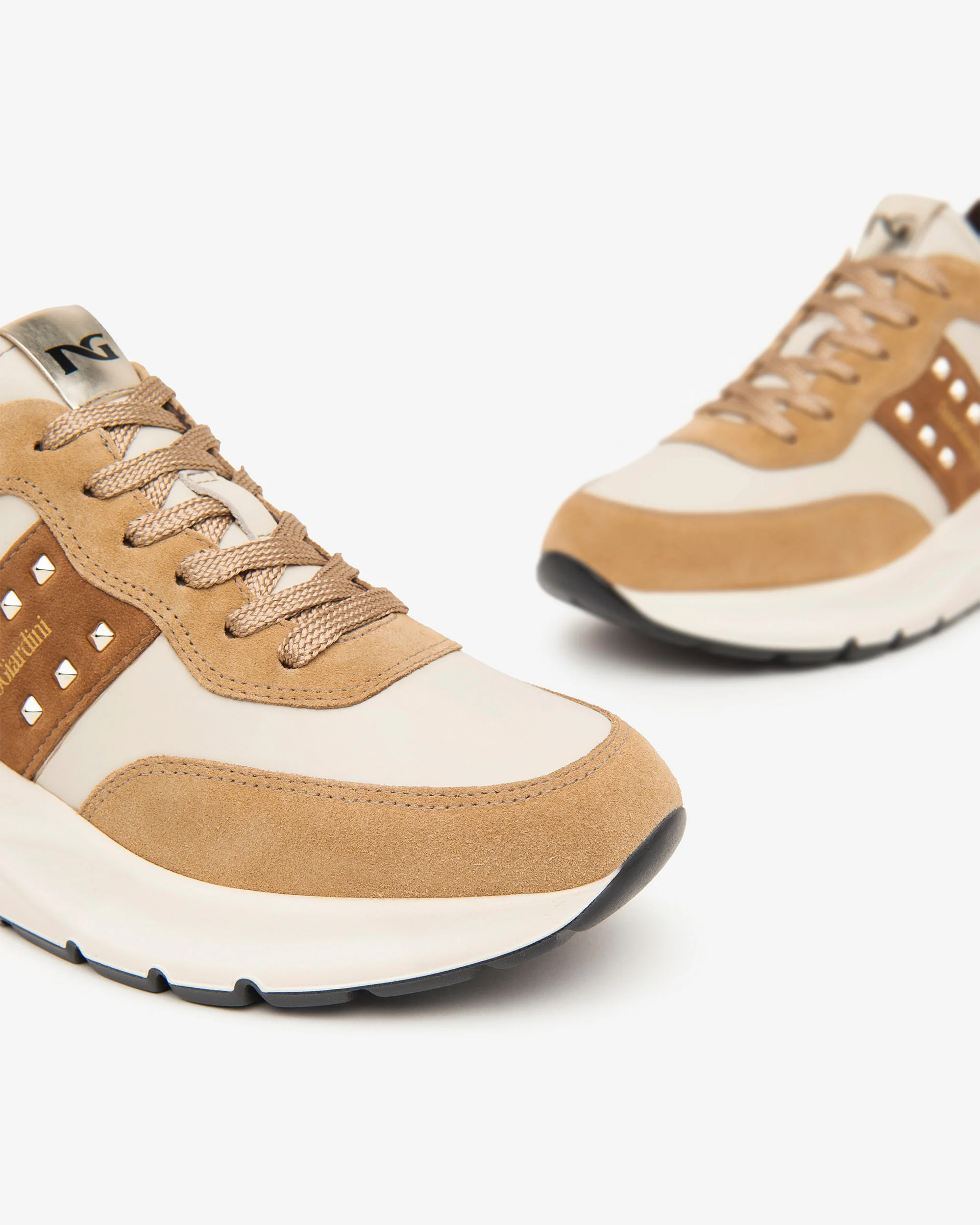 Women’s Suede, Leather and Technical Fabric Sneakers - Image 3