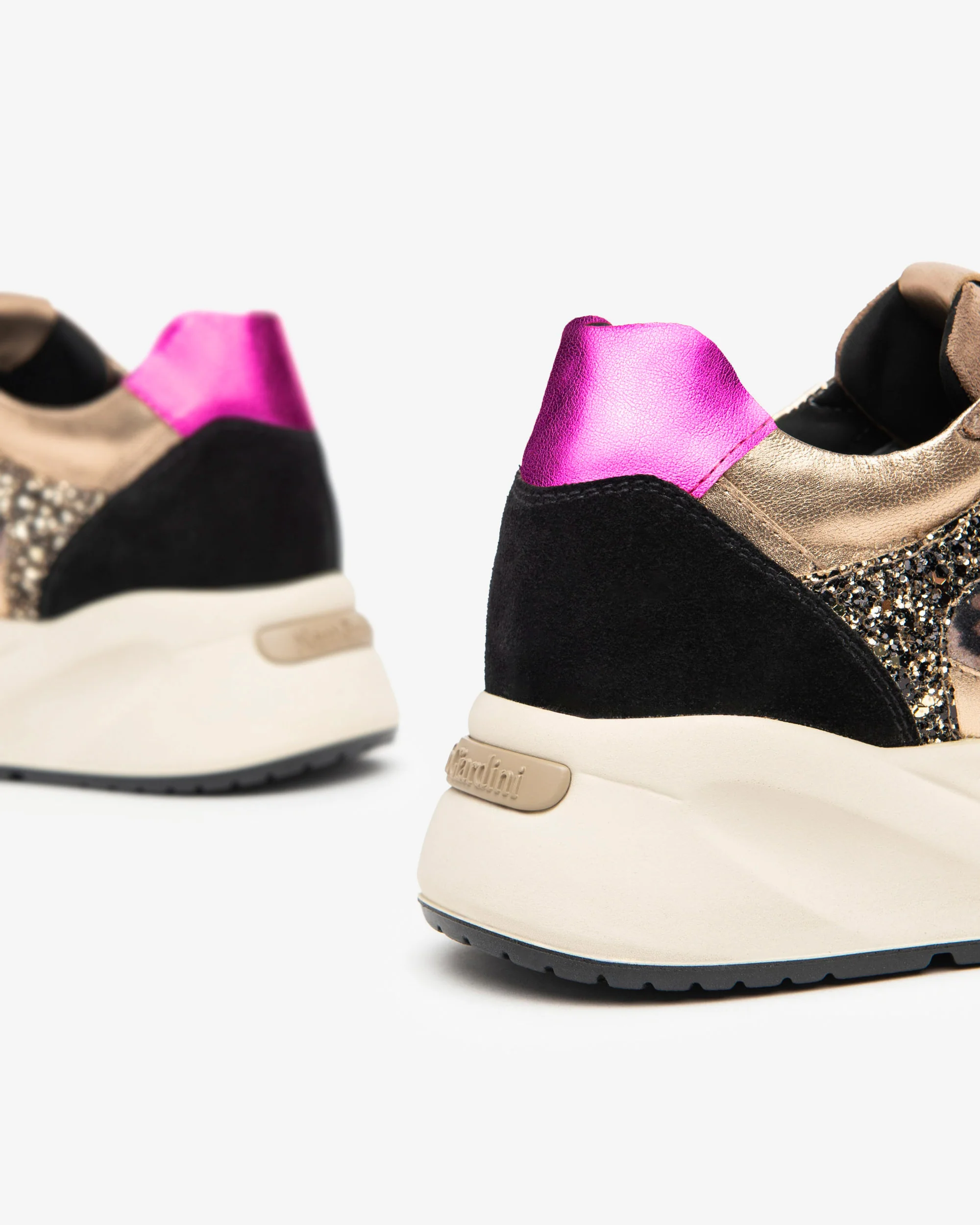 Women’s Suede, Leather and Technical Fabric Sneakers - Image 4