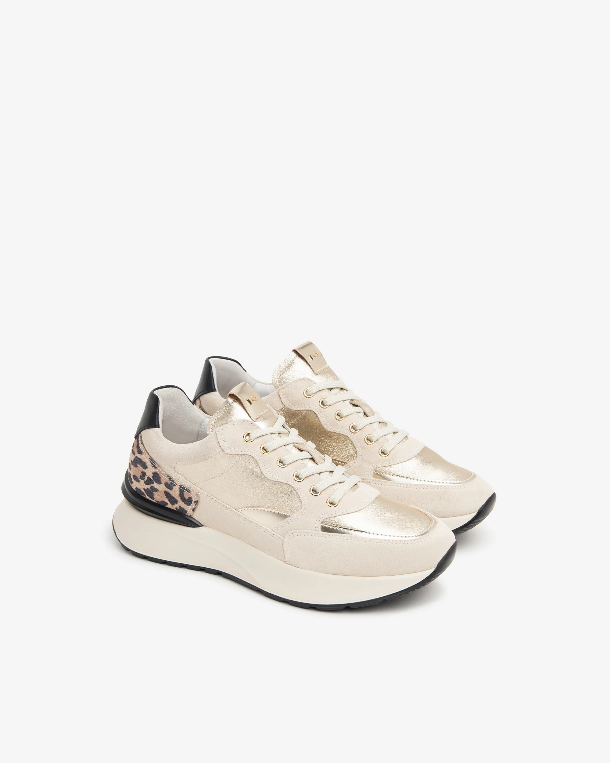Women’s Suede, Leather and Technical Fabric Sneakers - Image 2