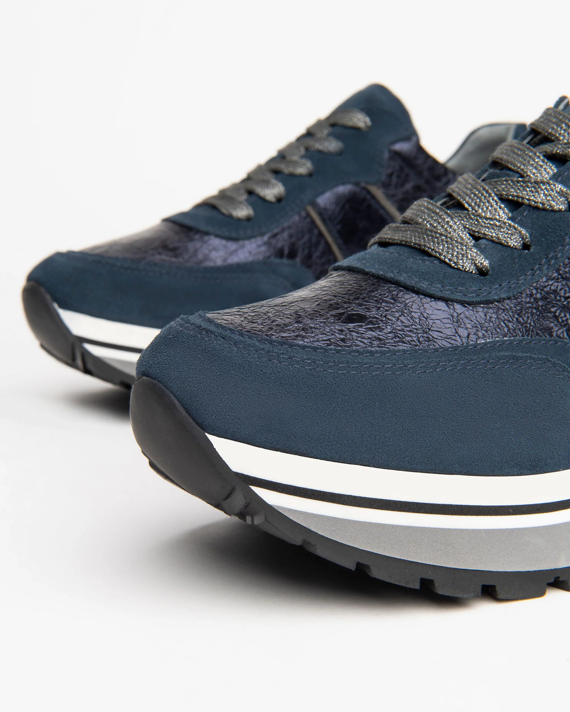 Women’s Leather and Suede Sneakers - Image 3
