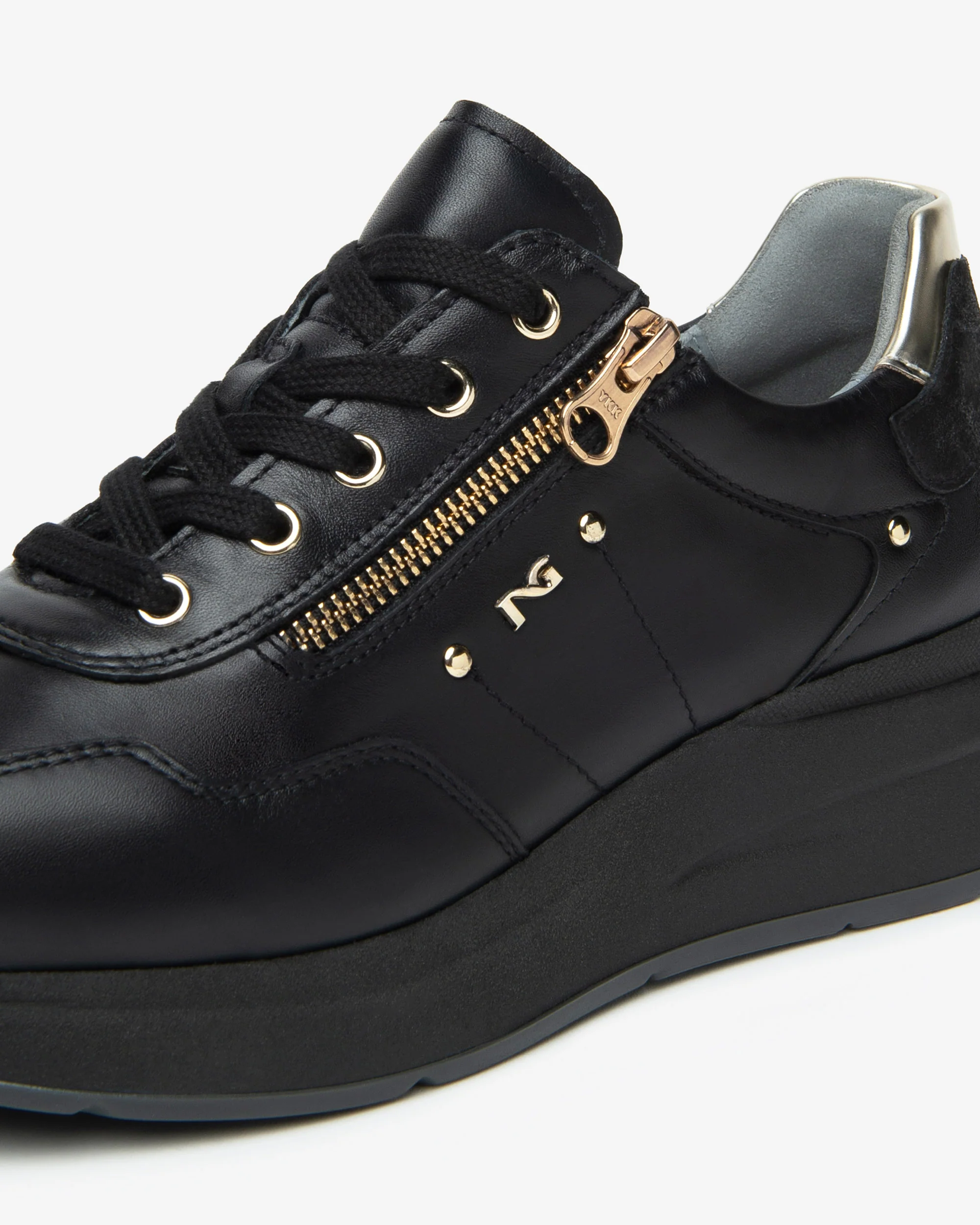 Women’s Leather and Technical Fabric Sneakers - Image 3