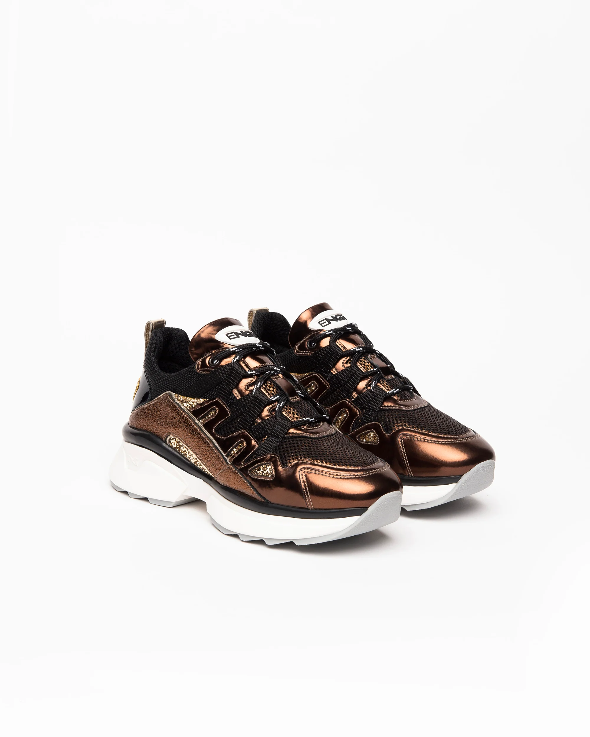 Women’s Leather and Technical Fabric Sneakers - Image 2