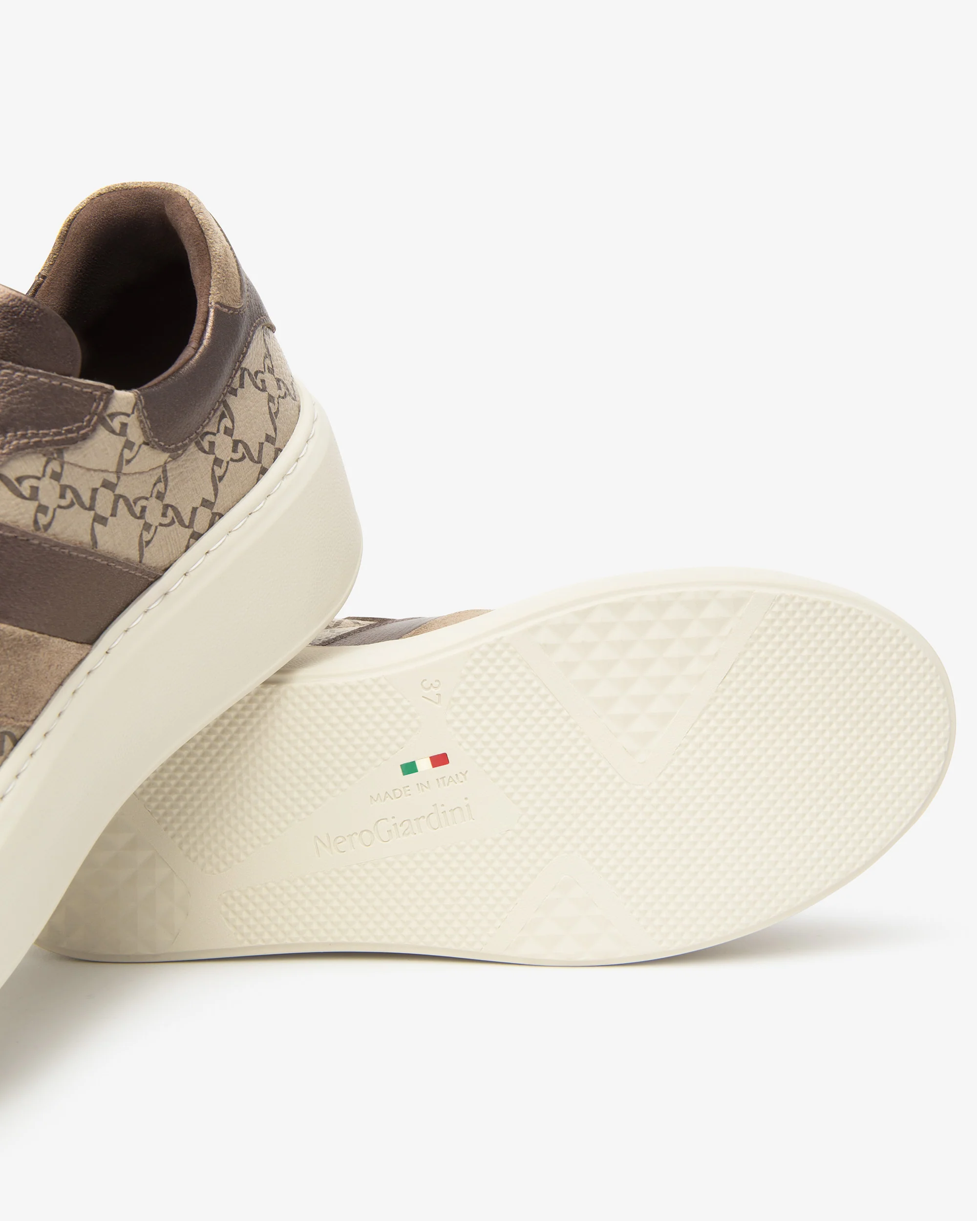 Women’s Leather, Technical Fabric and Suede Sneakers - Image 4