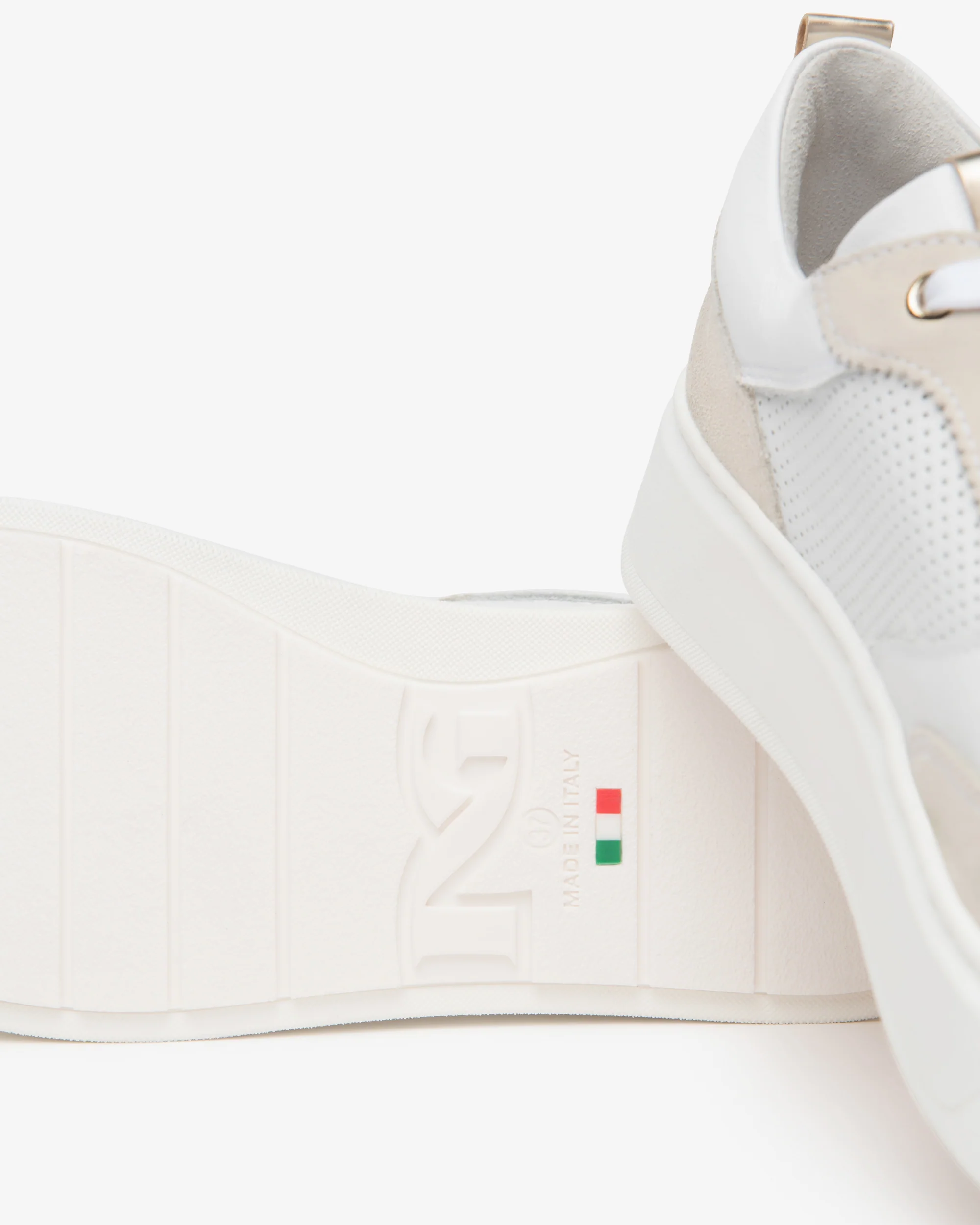 Women’s Suede, Leather and Technical Fabric Sneakers - Image 4