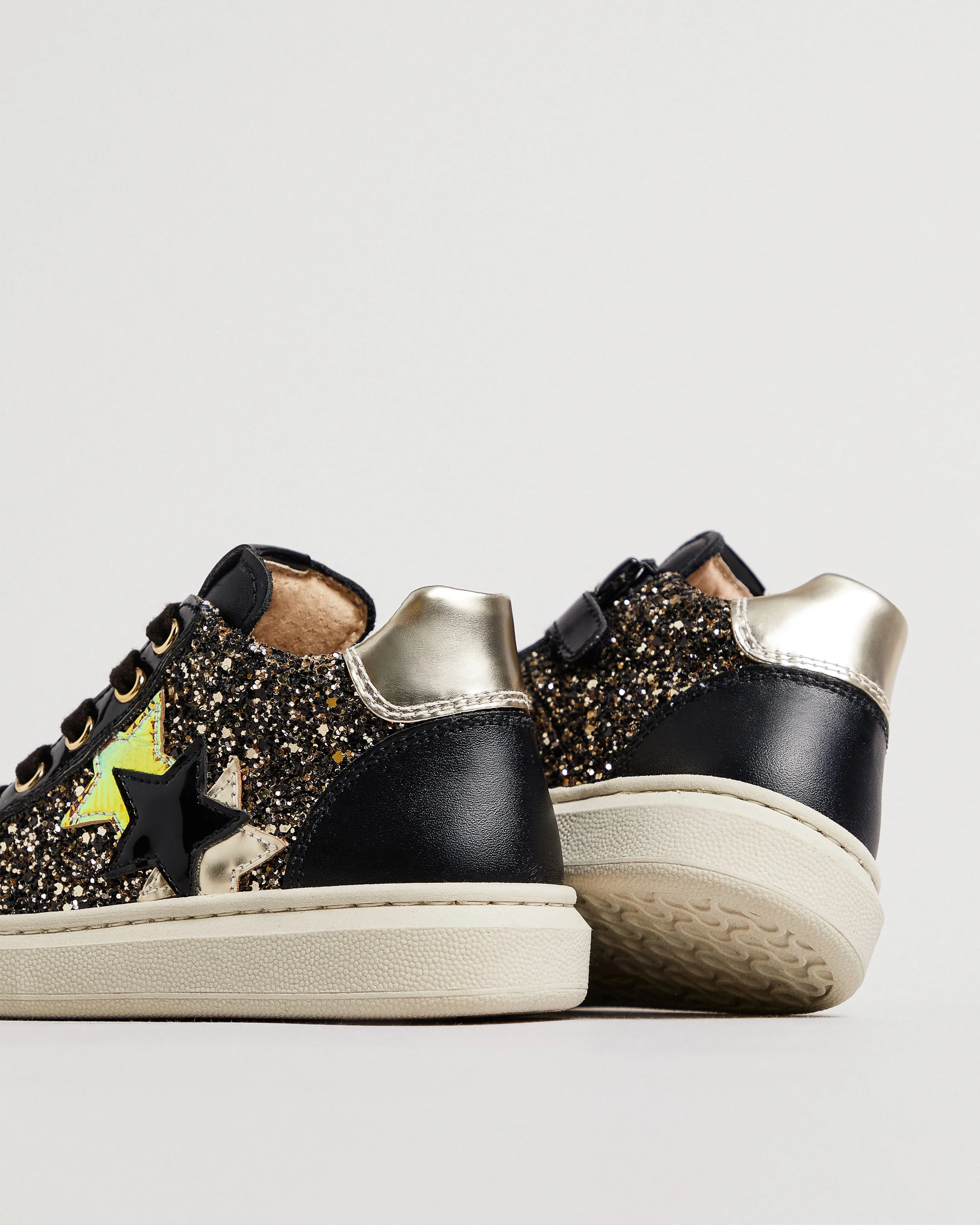 Junior Technical Fabric and Leather Sneakers for Girls - Image 3