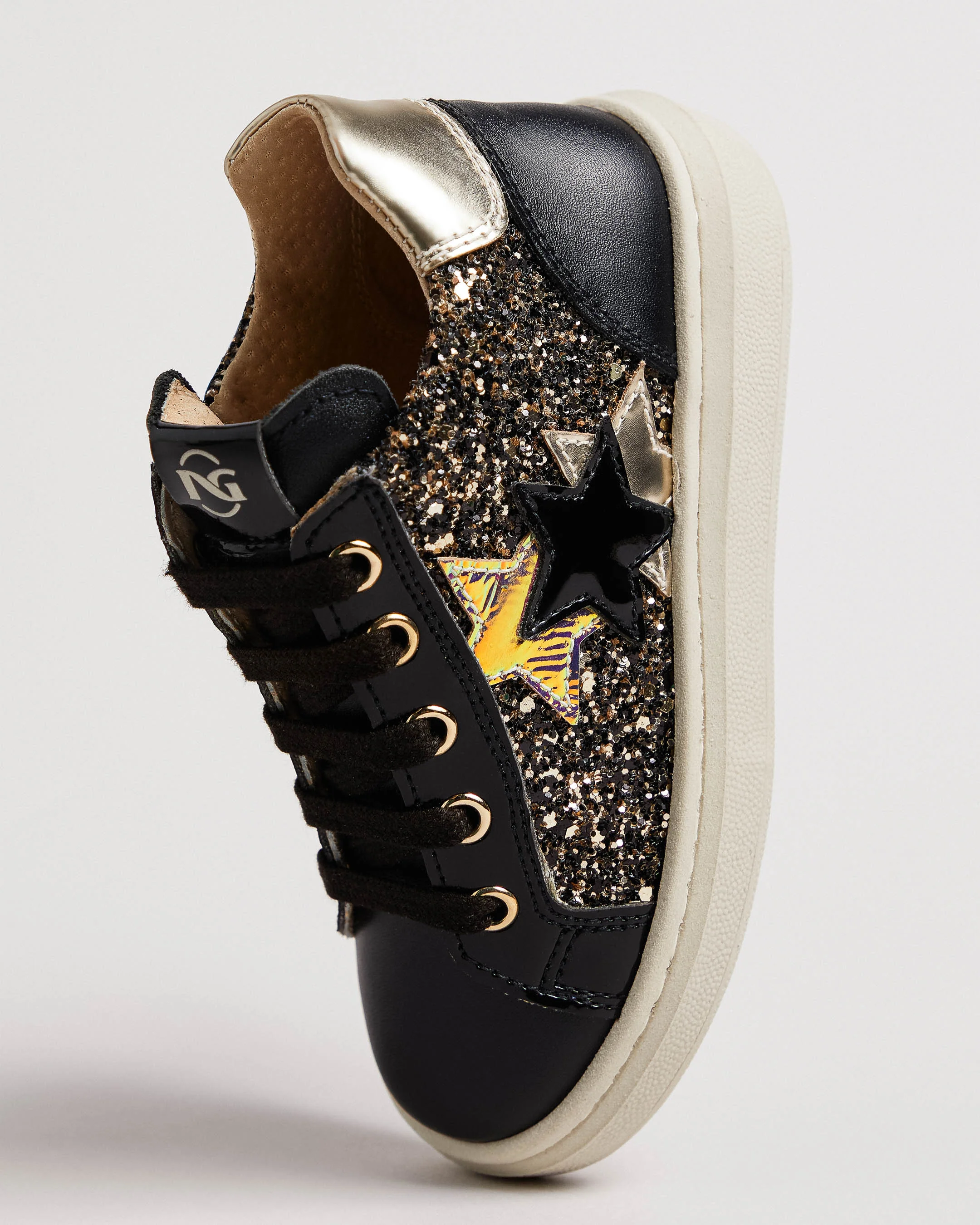 Junior Technical Fabric and Leather Sneakers for Girls - Image 4