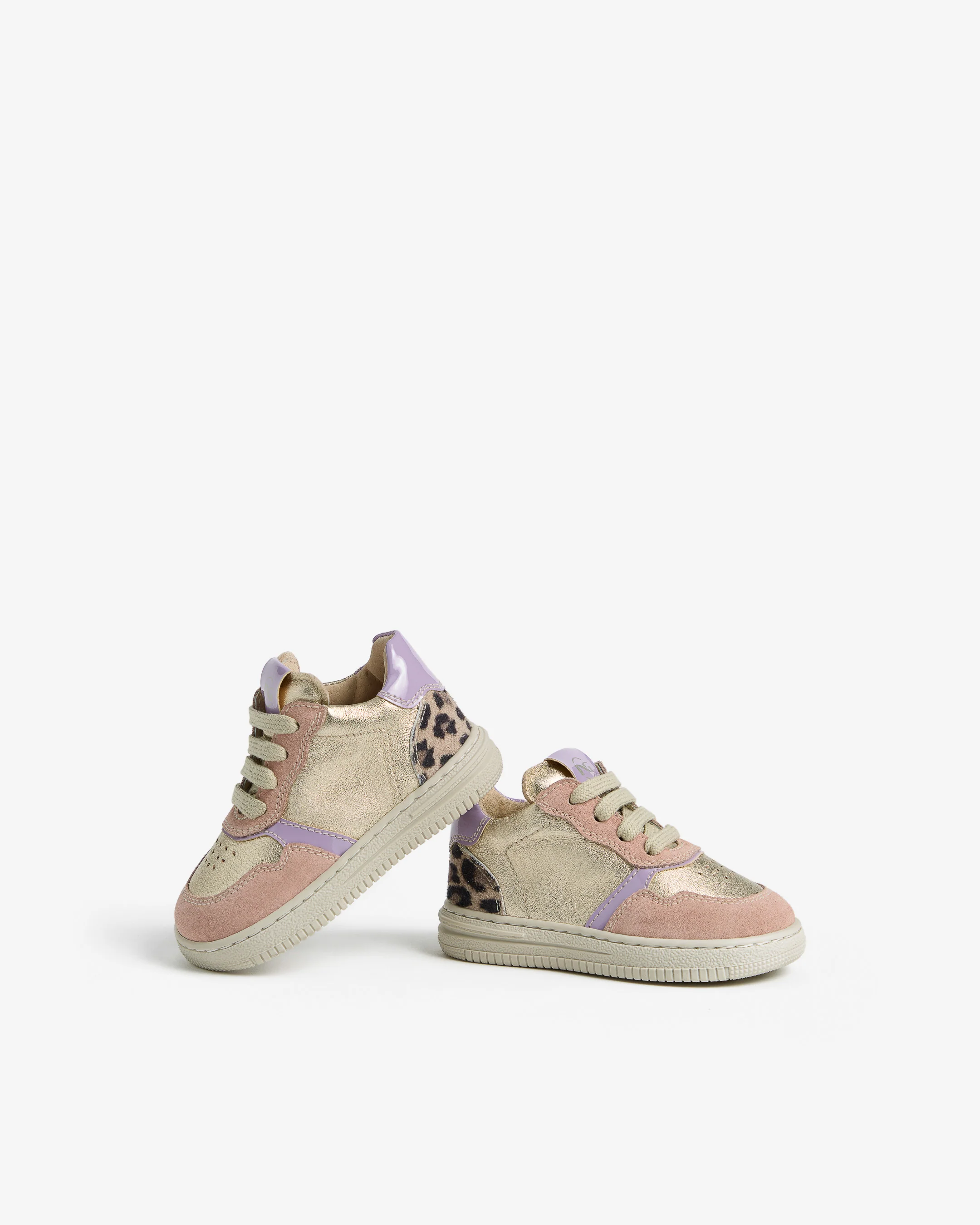Junior Leather, Suede and Technical Fabric Sneakers for Girls - Image 2