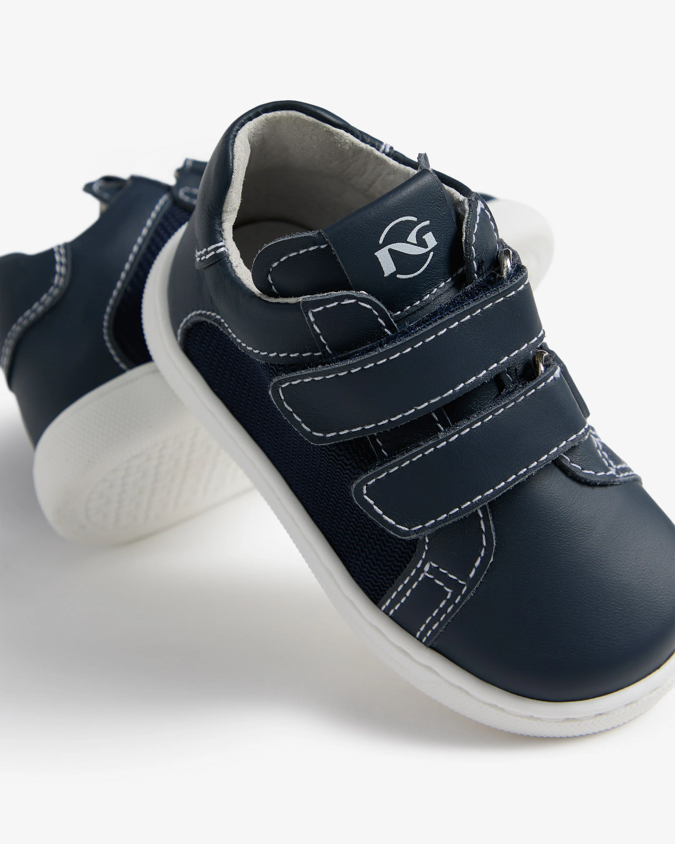 Junior Technical Fabric and Leather Sneakers for Boys - Image 4