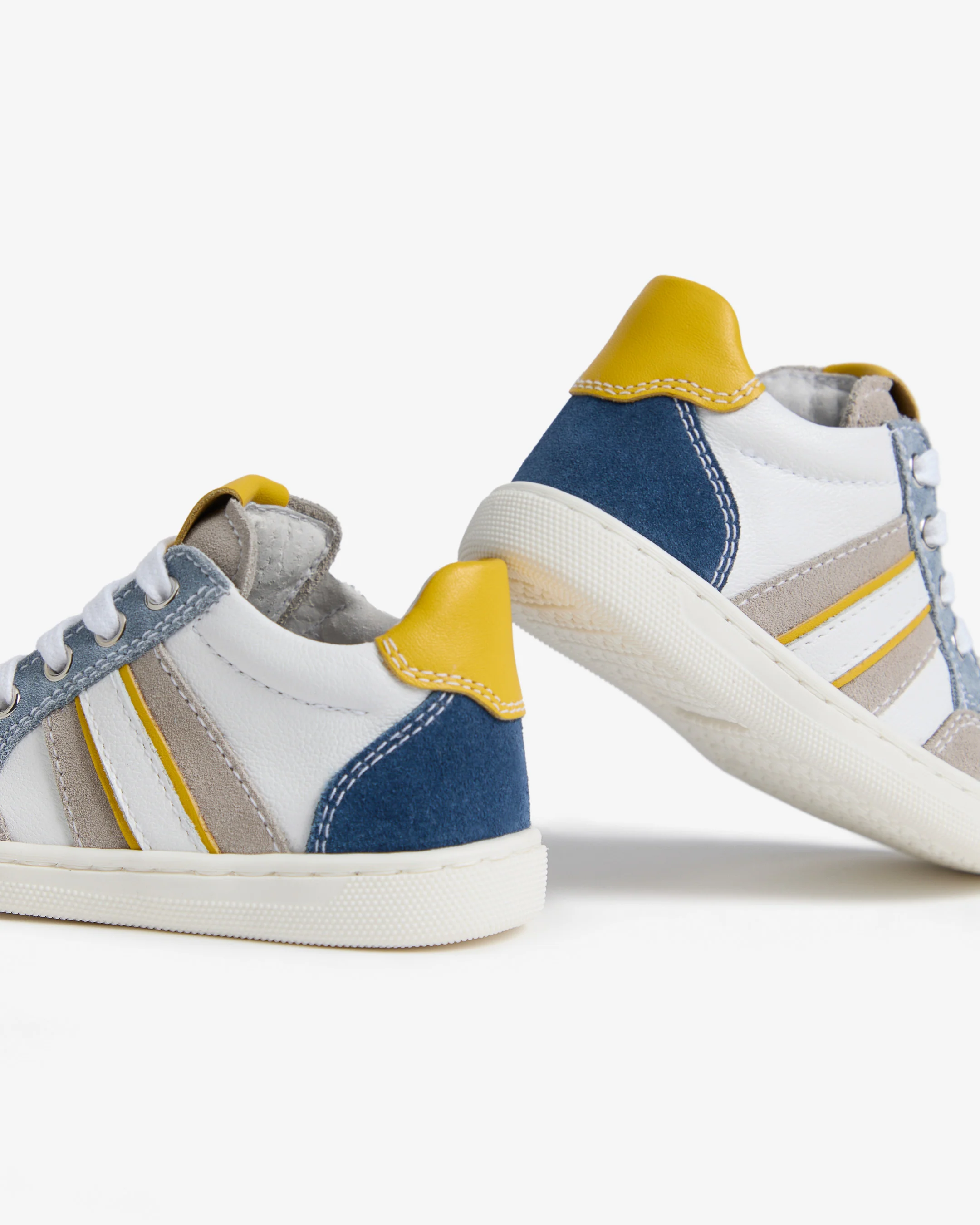 Junior Leather and Suede Sneakers for Boys - Image 3