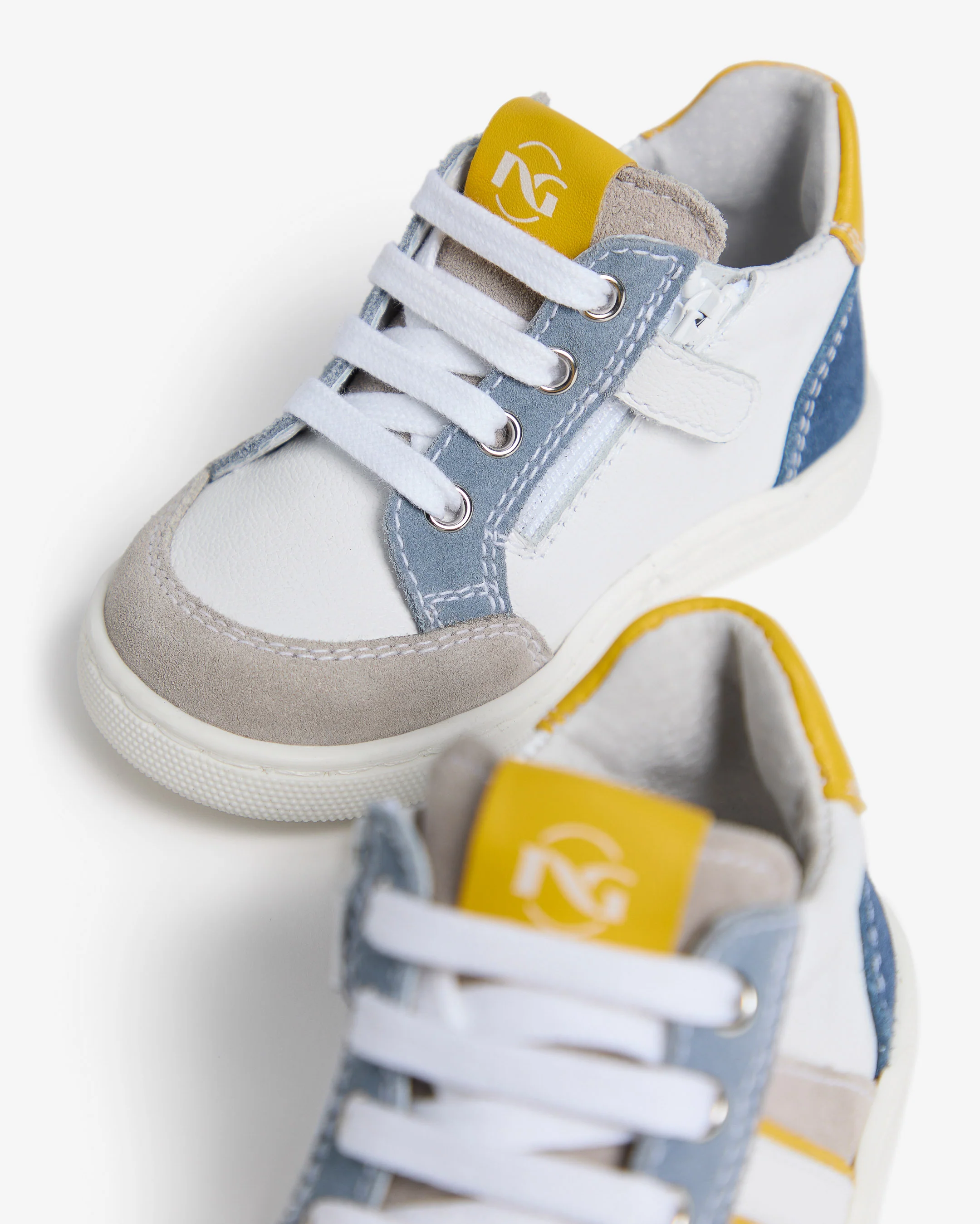 Junior Leather and Suede Sneakers for Boys - Image 4