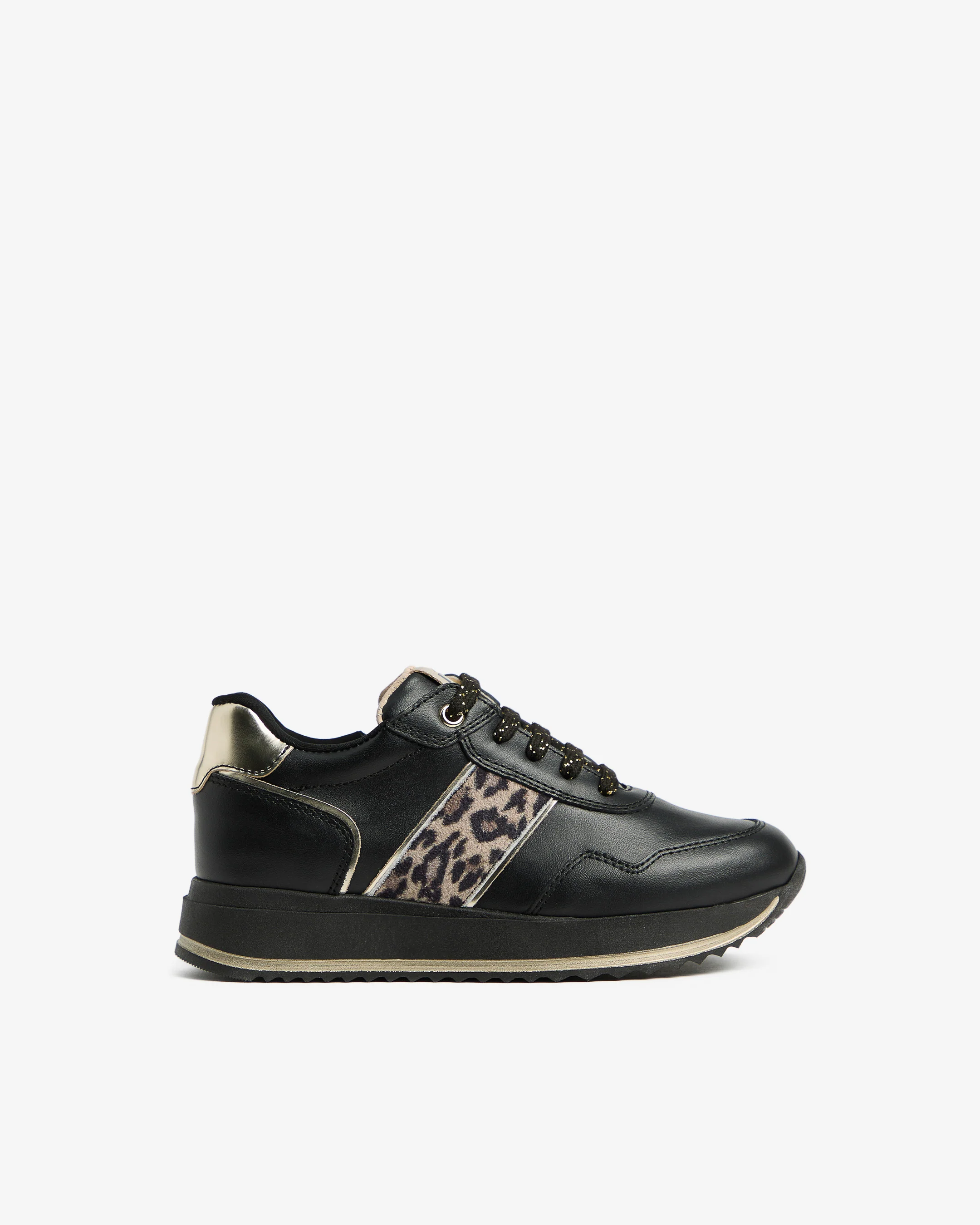 Teen Girls’ Leather and Technical Fabric Sneakers
