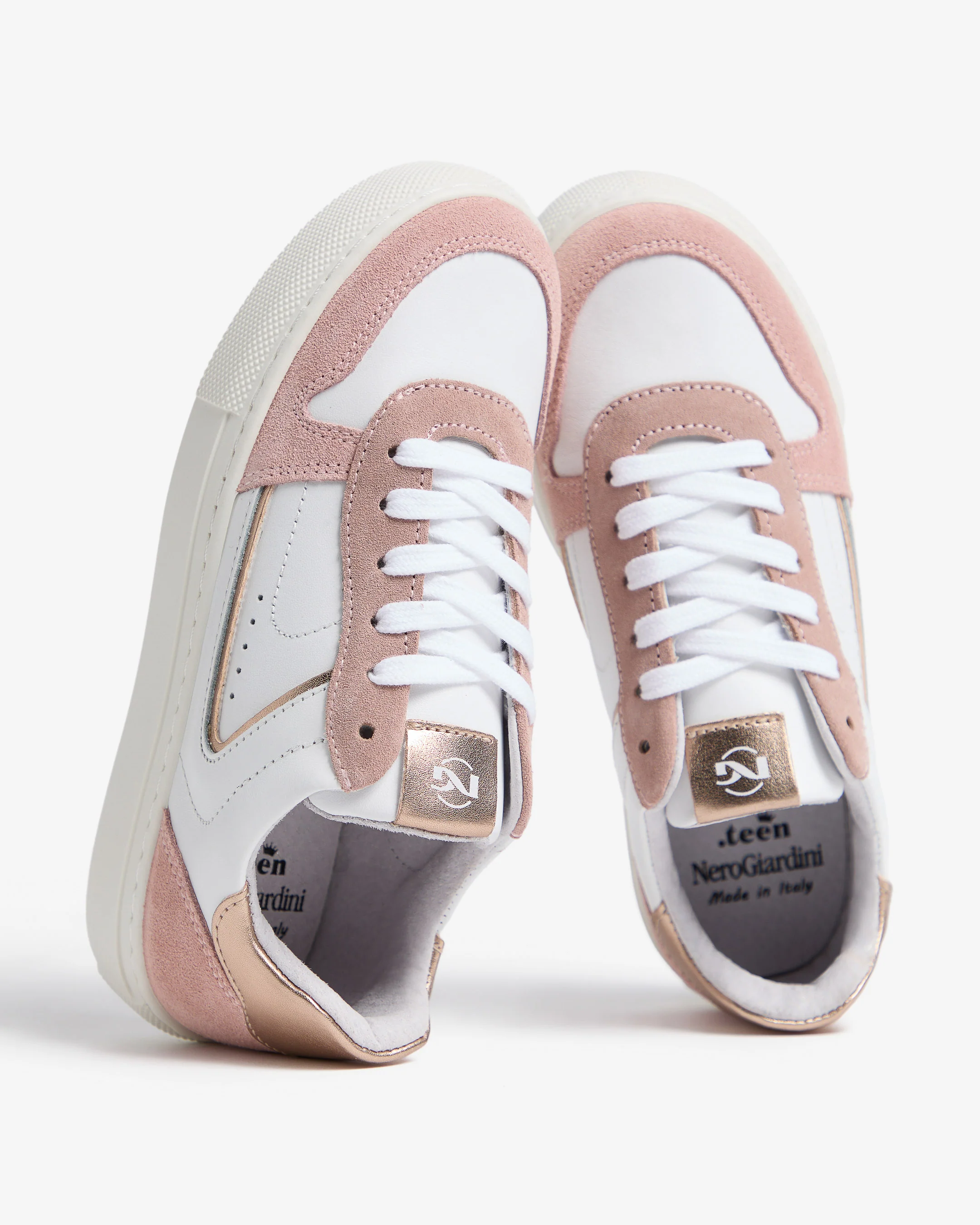 Teen Girls’ Suede and Technical Fabric Sneakers - Image 4