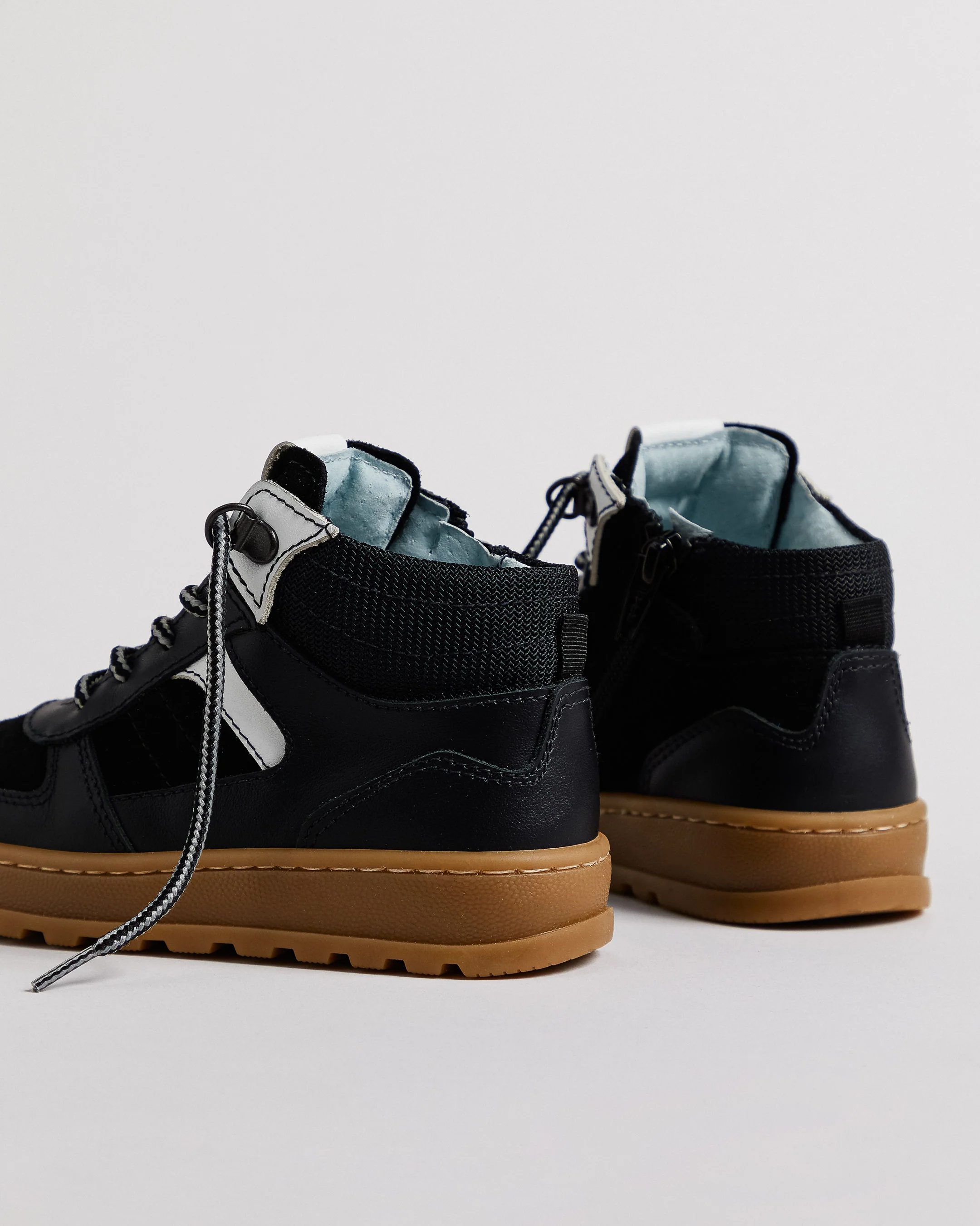 Junior Leather and Canvas Ankle Boots for Boys - Image 3