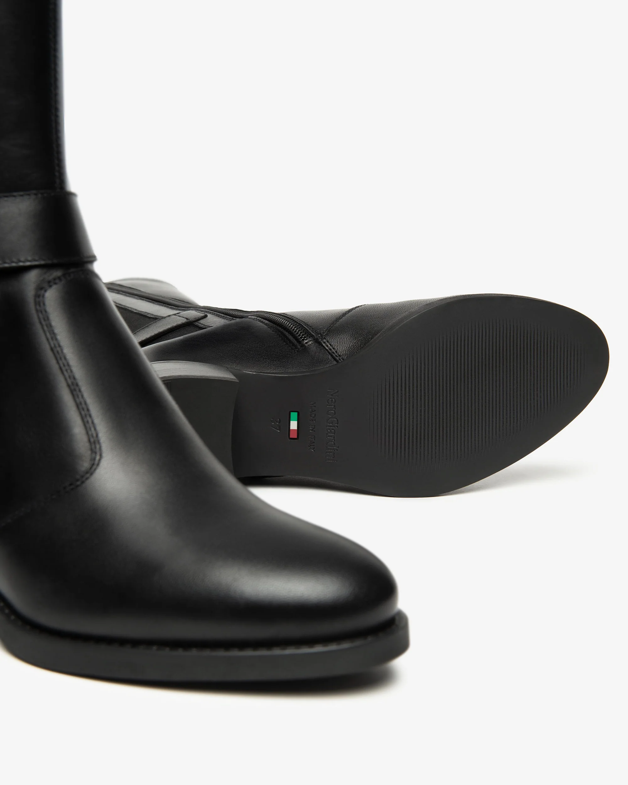 Women's Leather and Fabric Boots - Image 4