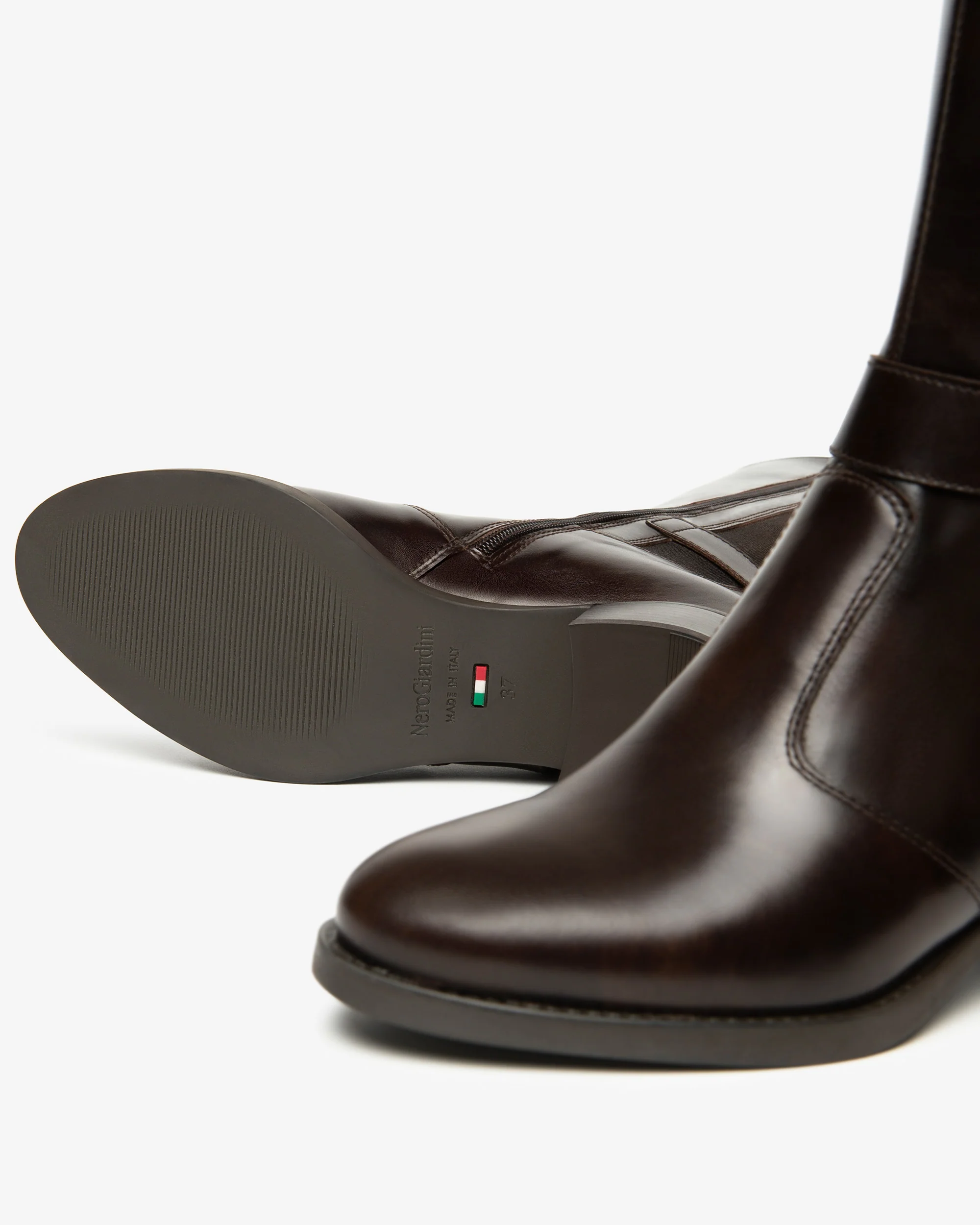 Women's Leather and Fabric Boots - Image 4