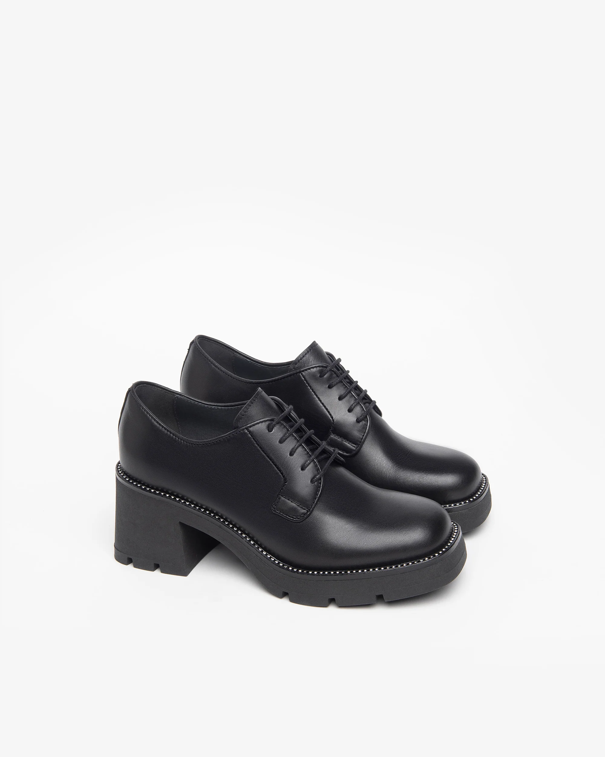 Women’s Leather Tie-Up Shoes - Image 2